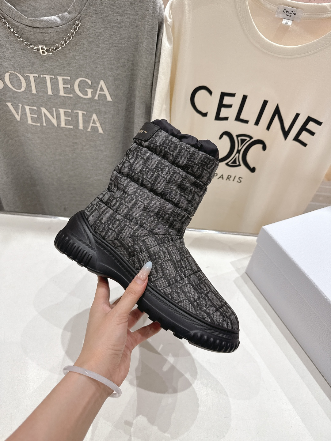 高版本出厂 Dior*迪奥F019 2025ssD家秋冬新款保暖羽绒靴毛毛靴短靴原版复刻 细节完全对版 