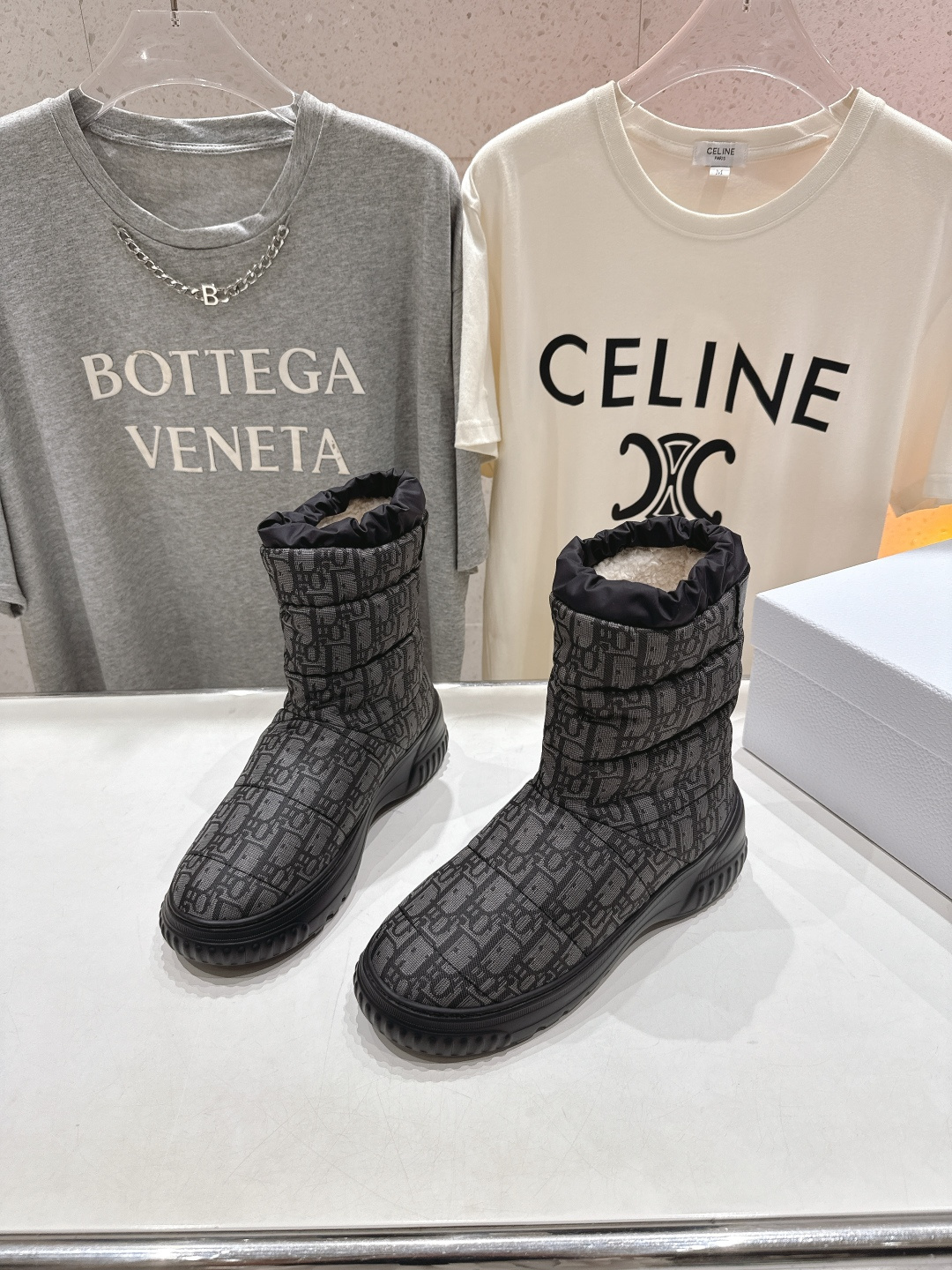 高版本出厂 Dior*迪奥F019 2025ssD家秋冬新款保暖羽绒靴毛毛靴短靴原版复刻 细节完全对版 