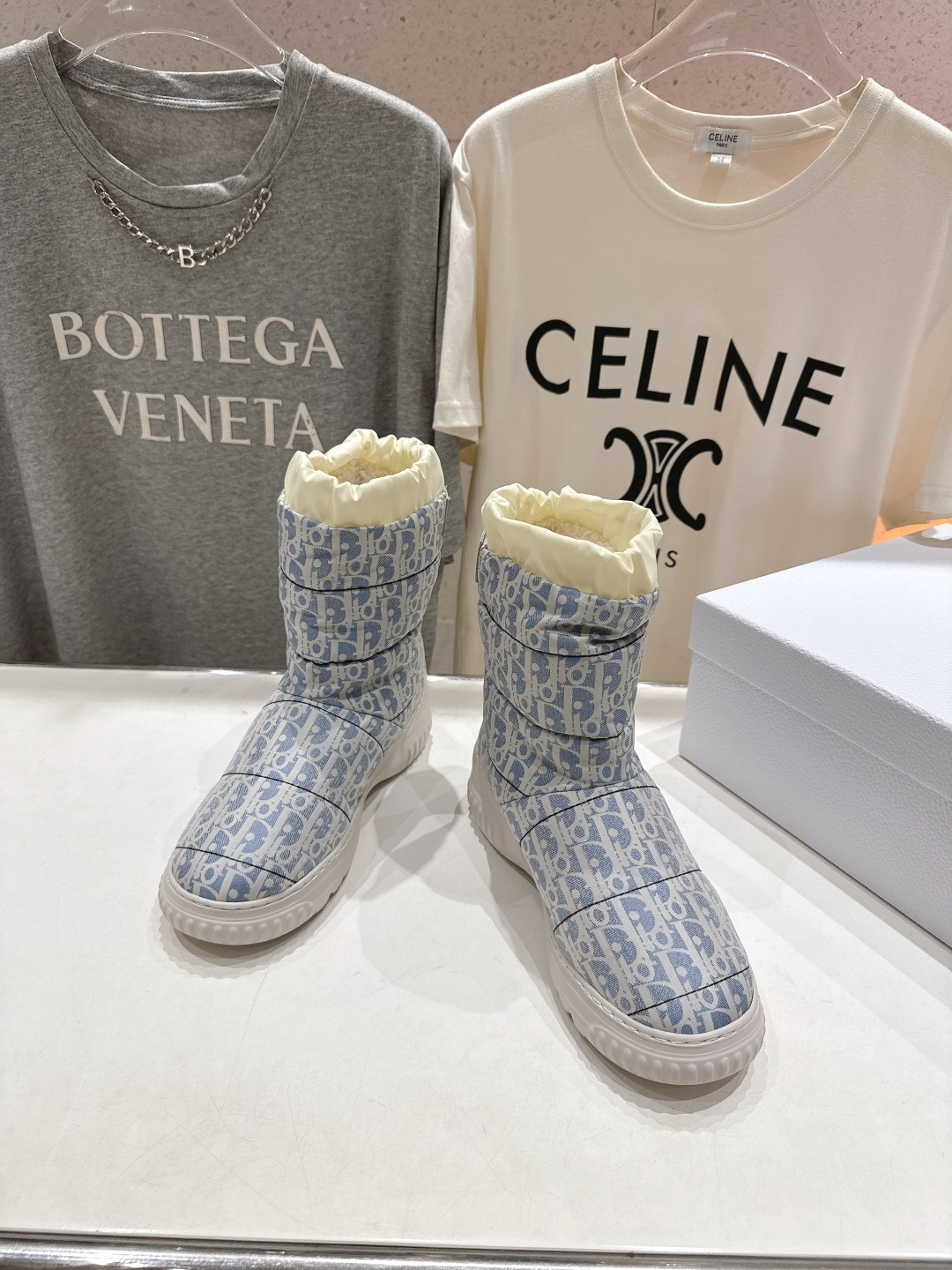 高版本出厂 Dior*迪奥F019 2025ssD家秋冬新款保暖羽绒靴毛毛靴短靴原版复刻 细节完全对版 