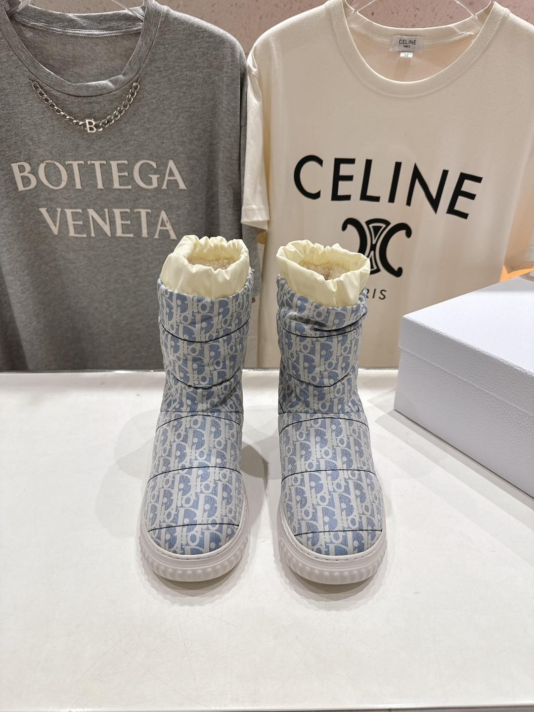 高版本出厂 Dior*迪奥F019 2025ssD家秋冬新款保暖羽绒靴毛毛靴短靴原版复刻 细节完全对版 