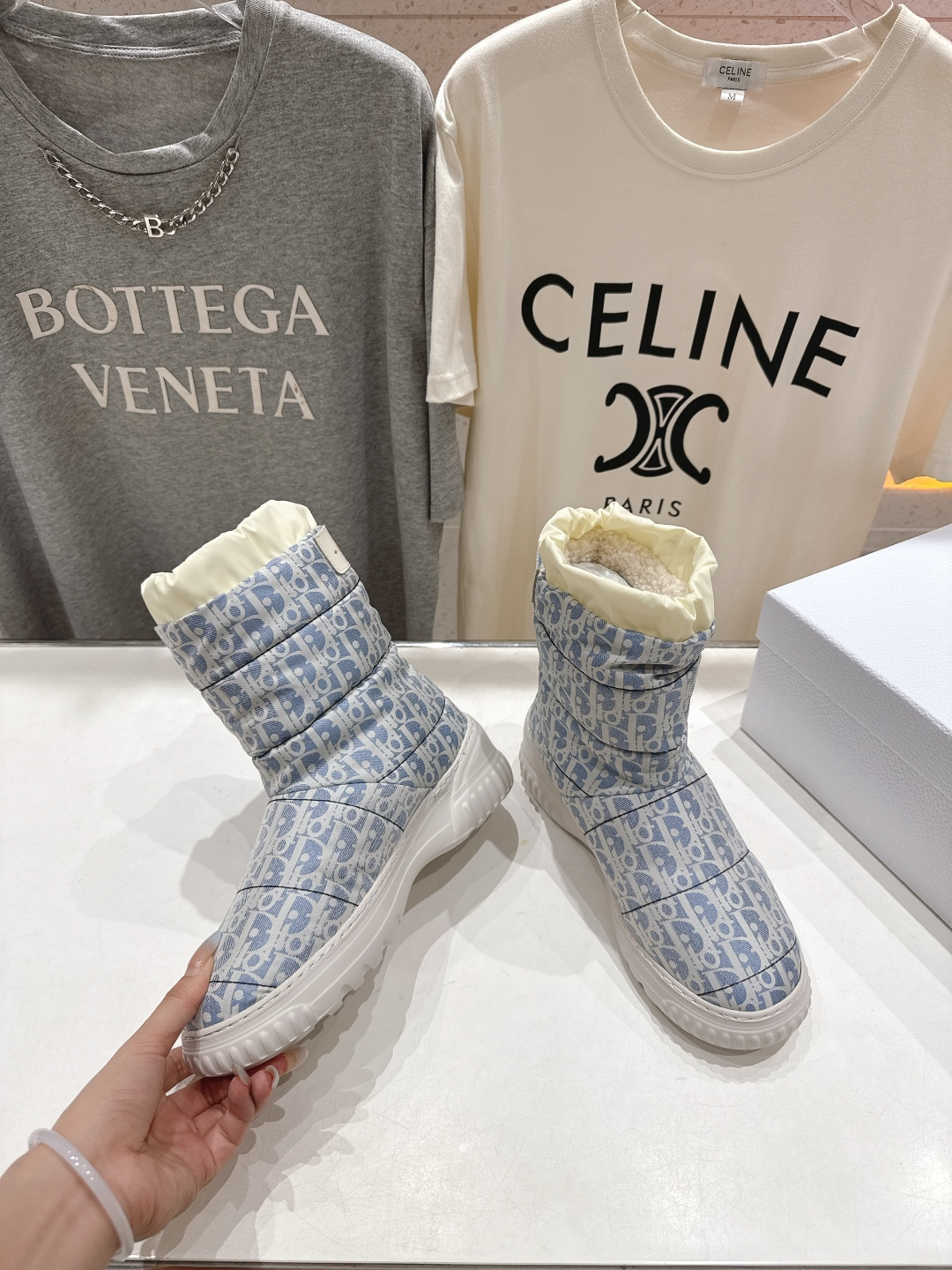 高版本出厂 Dior*迪奥F019 2025ssD家秋冬新款保暖羽绒靴毛毛靴短靴原版复刻 细节完全对版 