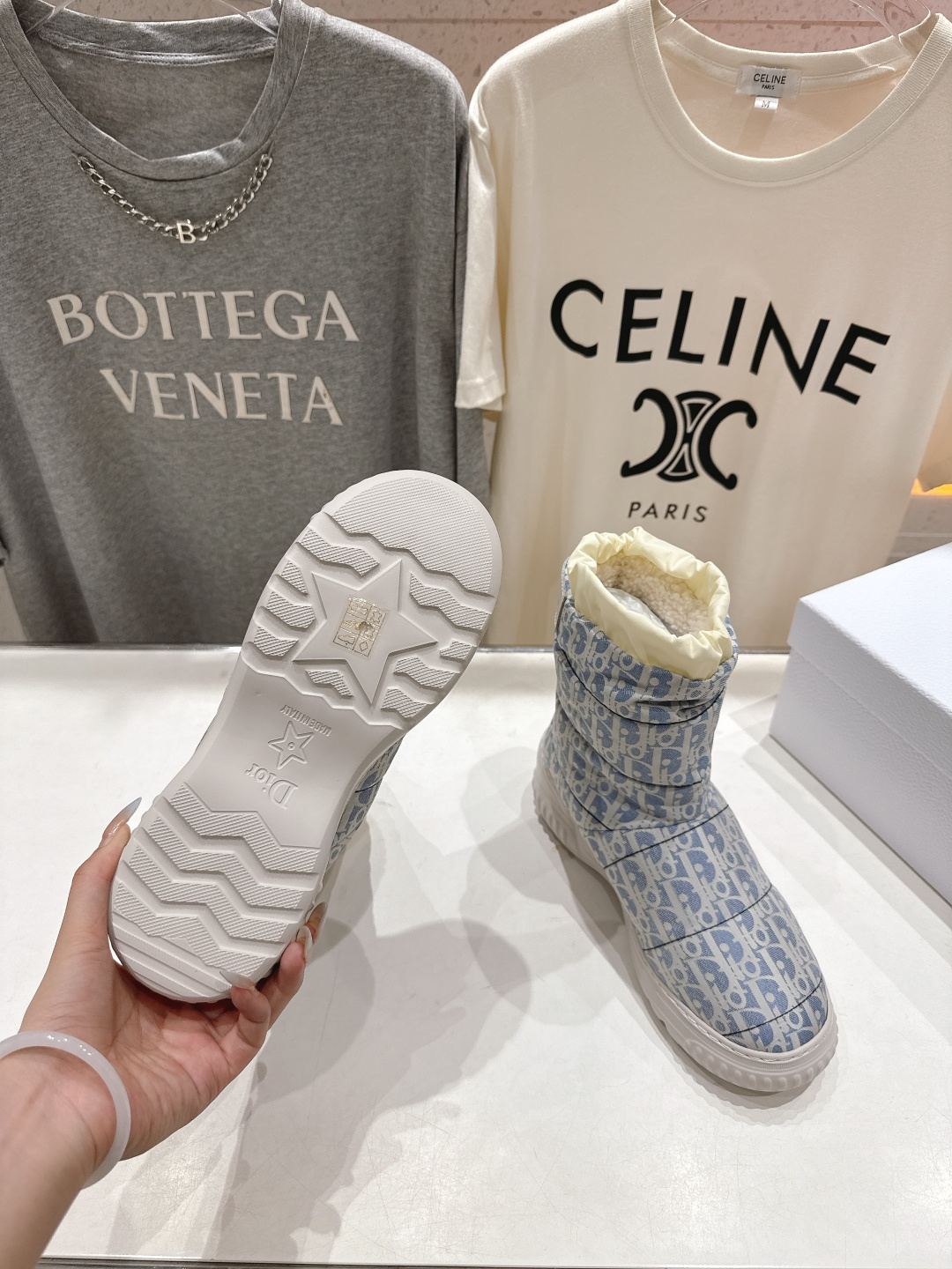 高版本出厂 Dior*迪奥F019 2025ssD家秋冬新款保暖羽绒靴毛毛靴短靴原版复刻 细节完全对版 