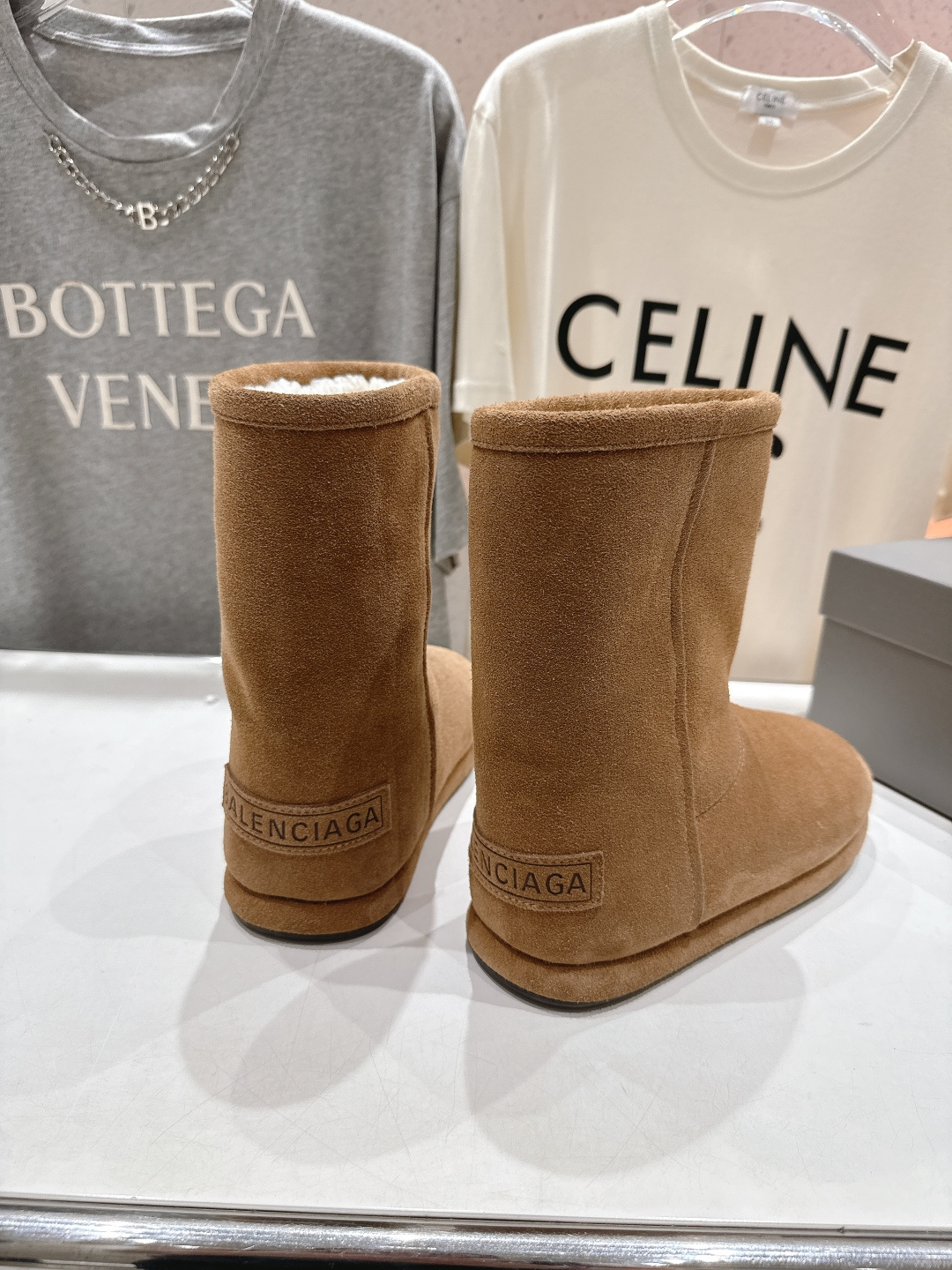 高版本出厂 BALENCIAGA*巴黎世家F043 2025ss秋冬新款羊毛短靴雪地靴冬日凛凛🏂🏻不可缺