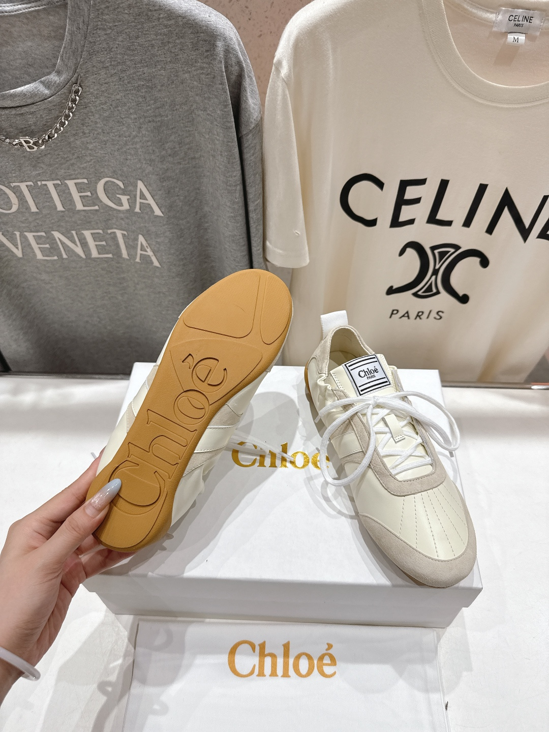 高版本出厂 Chloe 克洛伊F022 new arrival～蔻依25ss全新KICK小白鞋系列休闲跑