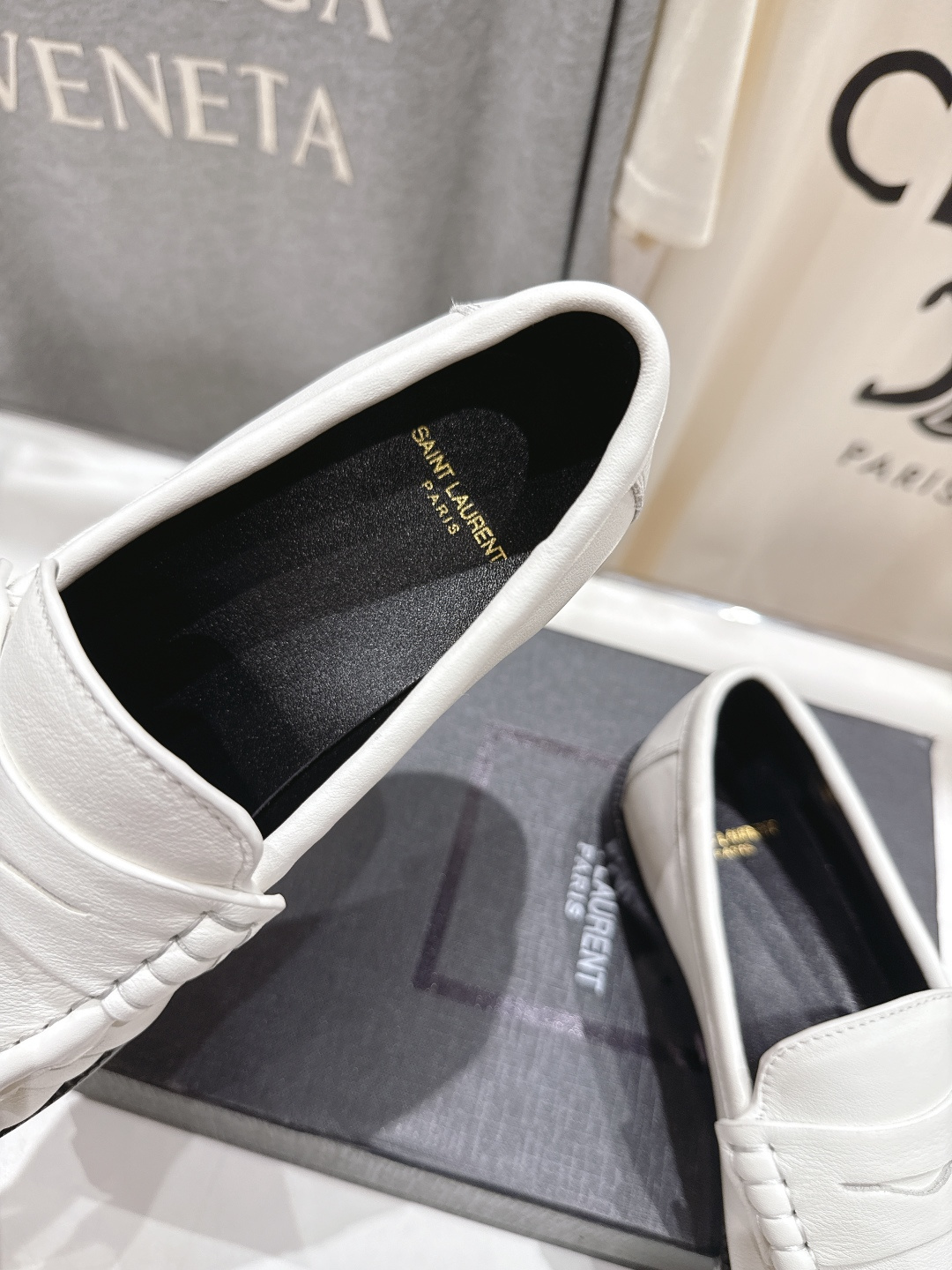 高版本出厂 SAINT LAURENT/圣罗兰YSL 25ss爆款平底玛丽珍一脚蹬乐福鞋，2025全新升