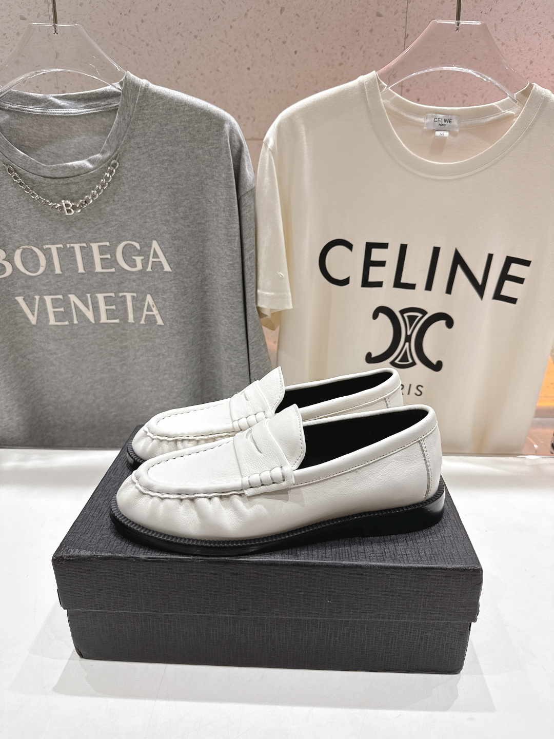 高版本出厂 SAINT LAURENT/圣罗兰YSL 25ss爆款平底玛丽珍一脚蹬乐福鞋，2025全新升