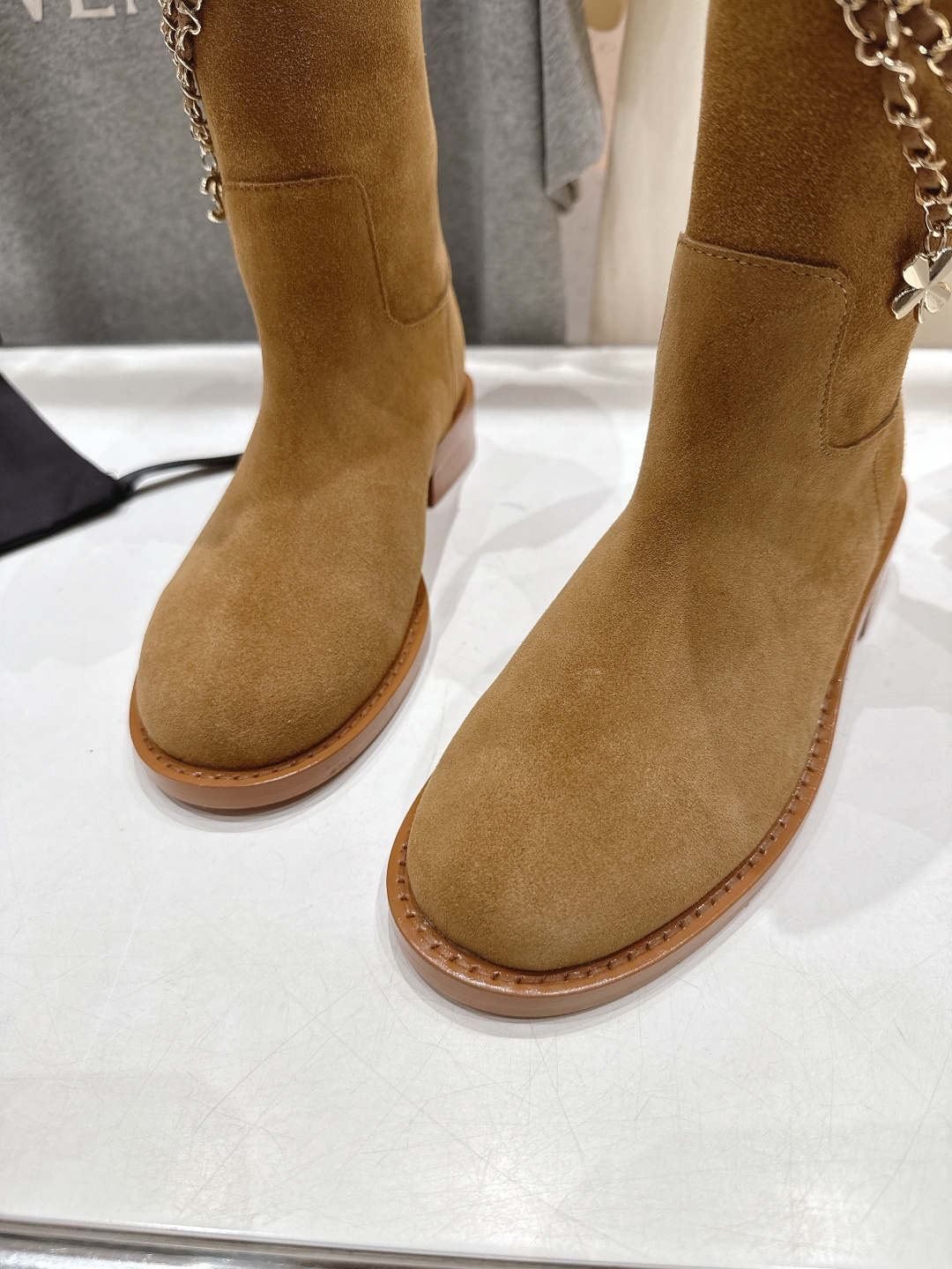 高版本出厂 Chanel/香奈儿F028 小香2025ss秋冬新款切尔西帅气短靴中筒靴马丁靴，原版拆卸精