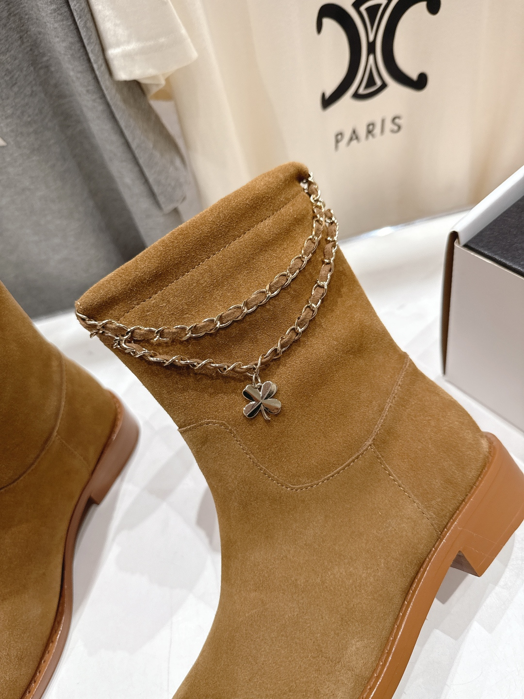 高版本出厂 Chanel/香奈儿F028 小香2025ss秋冬新款切尔西帅气短靴中筒靴马丁靴，原版拆卸精