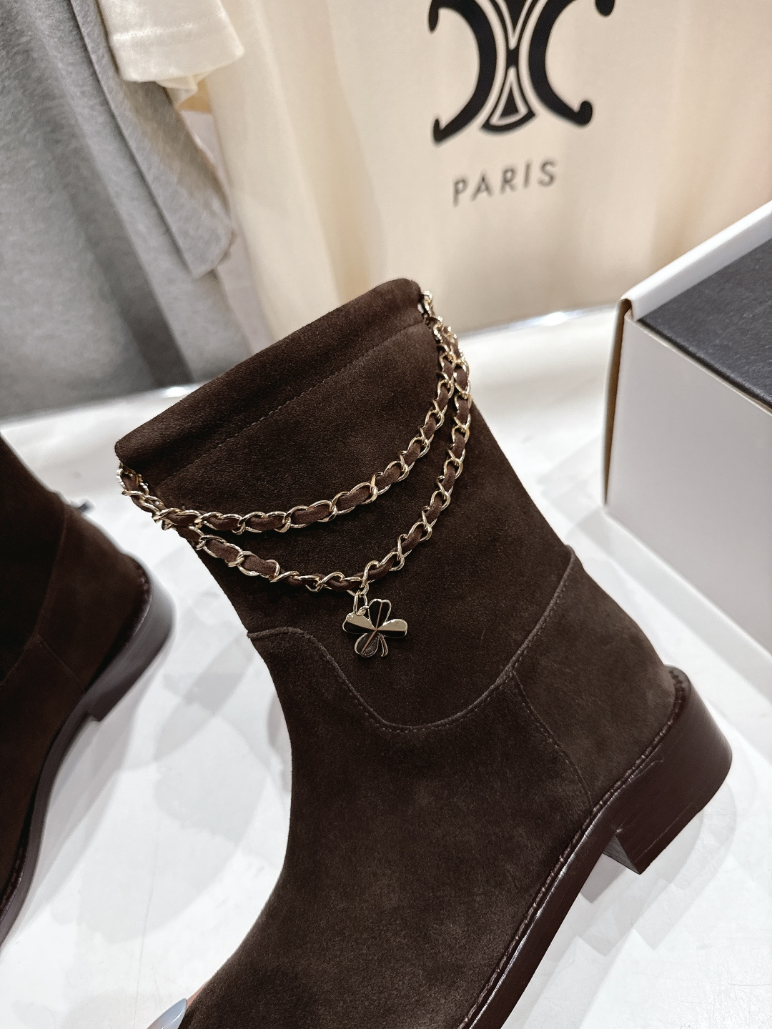 高版本出厂 Chanel/香奈儿F028 小香2025ss秋冬新款切尔西帅气短靴中筒靴马丁靴，原版拆卸精