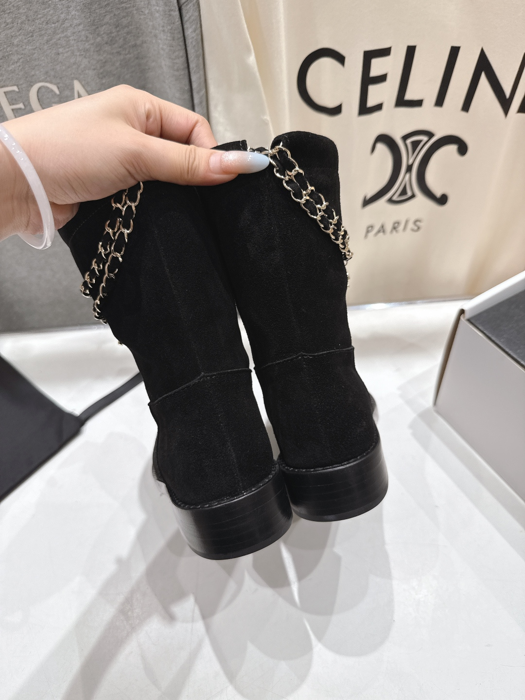 高版本出厂 Chanel/香奈儿F028 小香2025ss秋冬新款切尔西帅气短靴中筒靴马丁靴，原版拆卸精