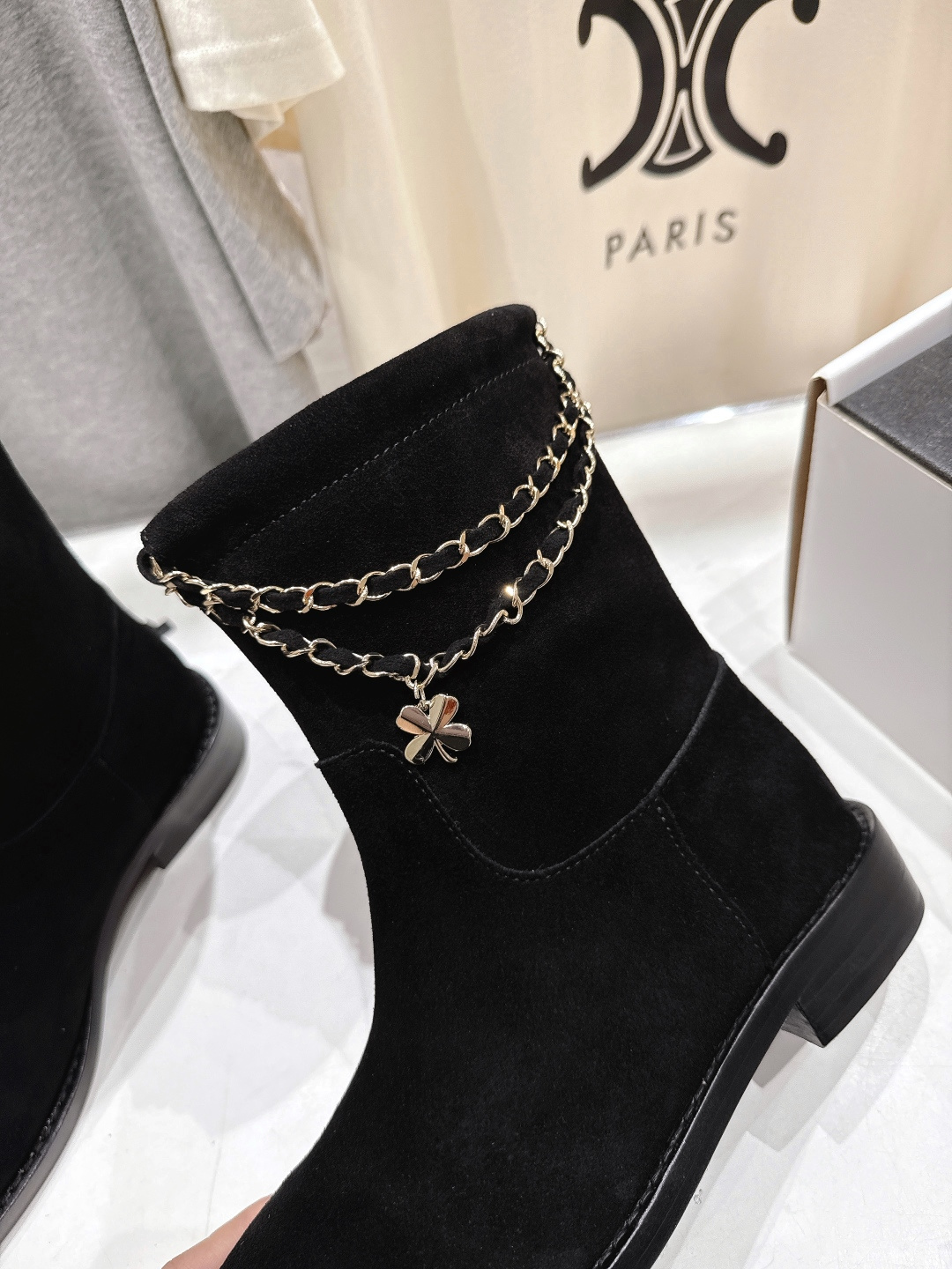 高版本出厂 Chanel/香奈儿F028 小香2025ss秋冬新款切尔西帅气短靴中筒靴马丁靴，原版拆卸精