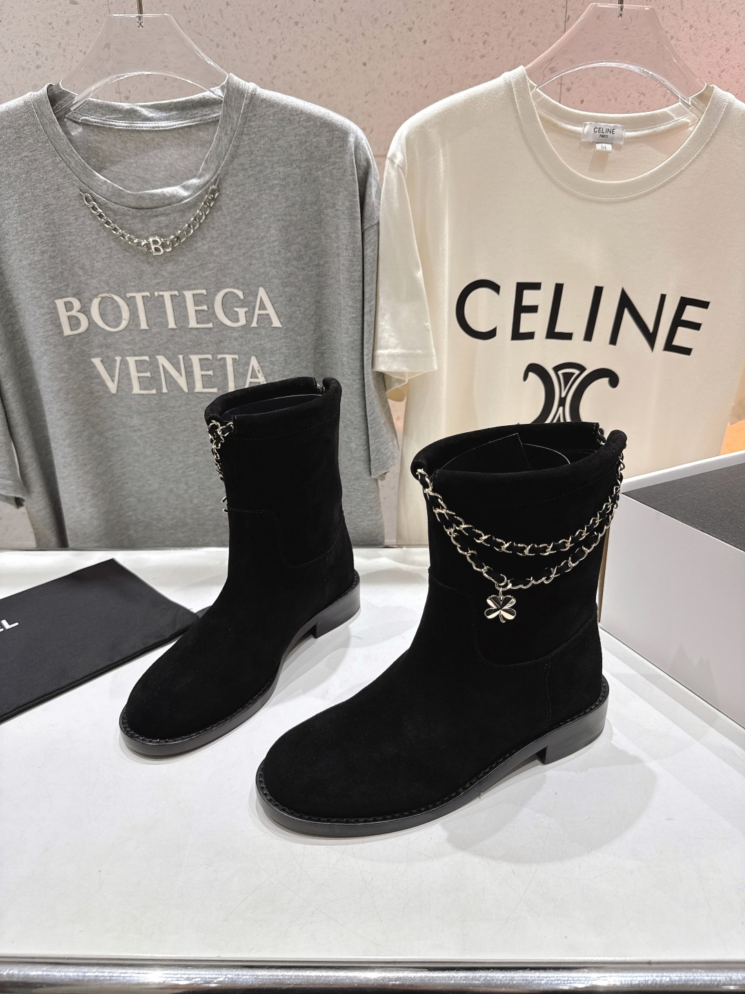 高版本出厂 Chanel/香奈儿F028 小香2025ss秋冬新款切尔西帅气短靴中筒靴马丁靴，原版拆卸精