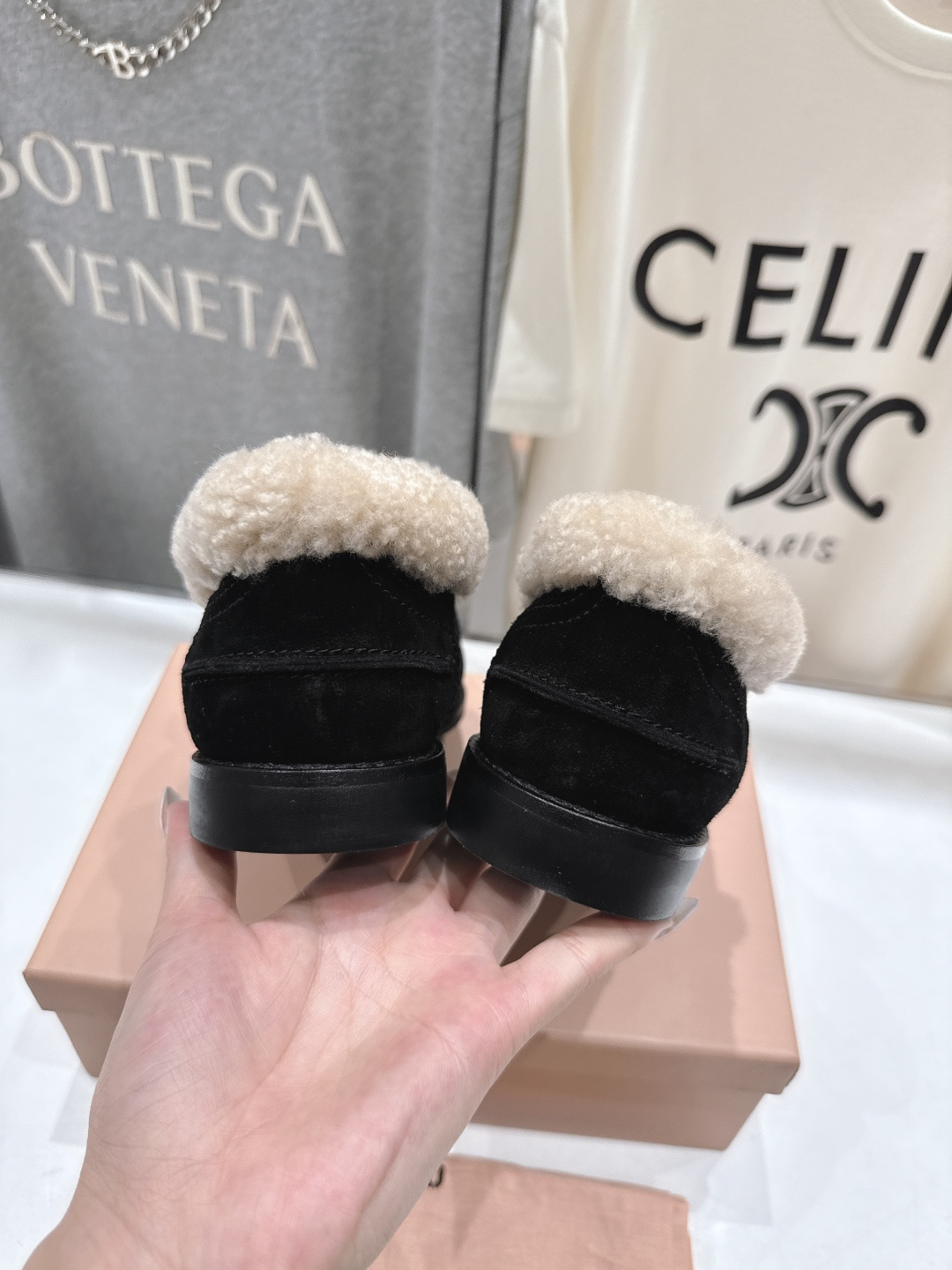 高版本出厂 MiuMiu/缪缪F049 2025ss秋冬新款·幸运钱币系列驾车鞋加毛乐福鞋毛毛鞋各路明星