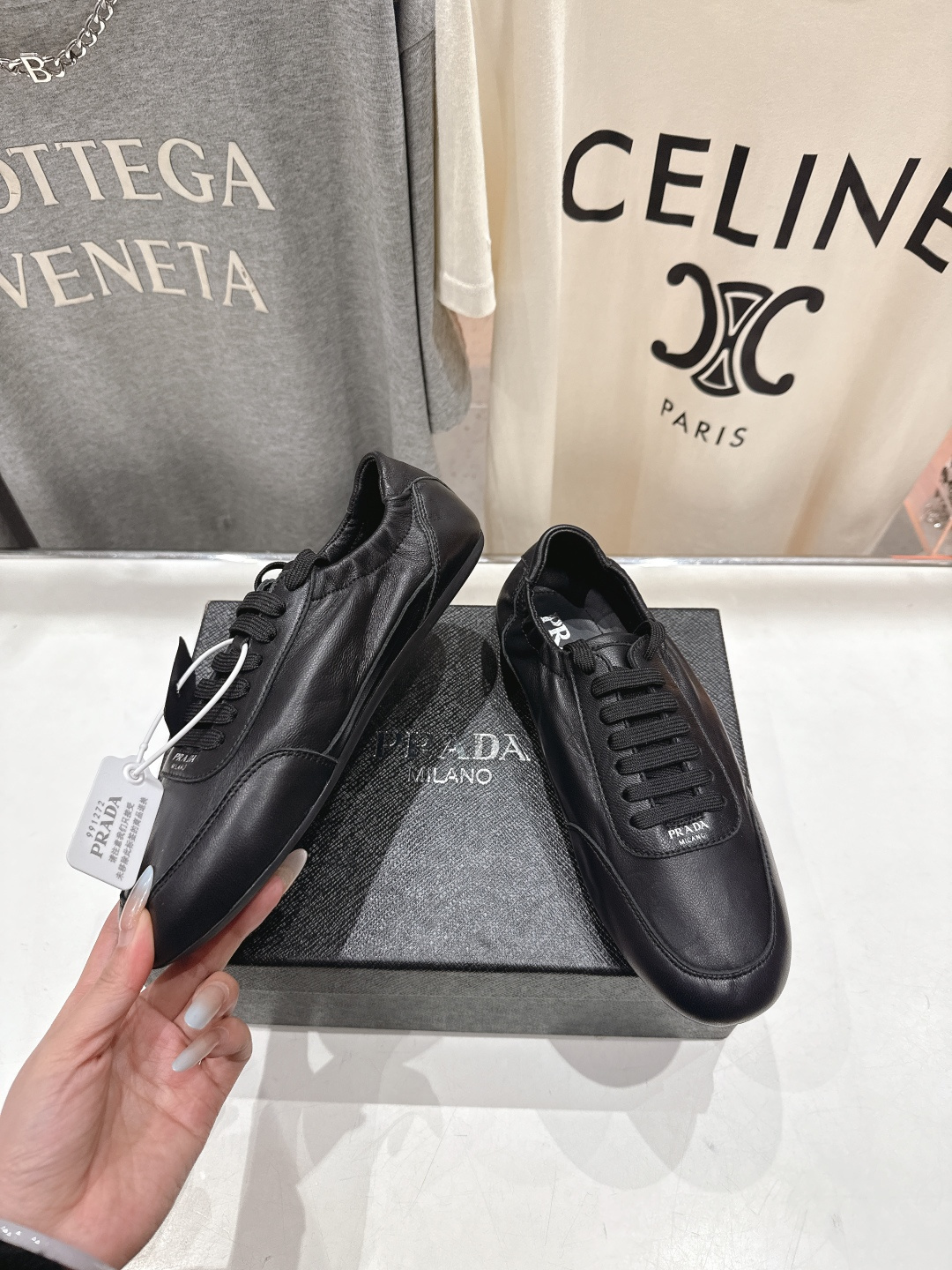 高版本出厂 Prada*普拉达P家F029 25ssfw～new新款系带玛丽珍休闲鞋芭蕾舞鞋，低调奢华懒