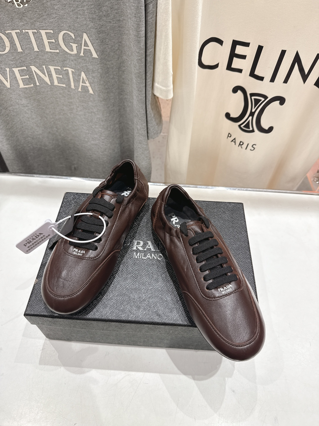 高版本出厂 Prada*普拉达P家F029 25ssfw～new新款系带玛丽珍休闲鞋芭蕾舞鞋，低调奢华懒