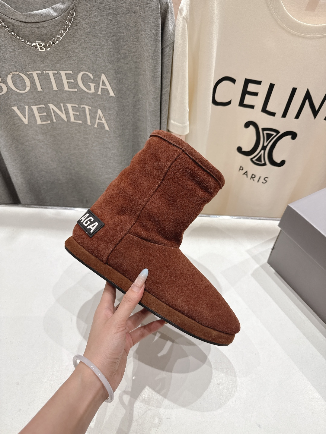 高版本出厂 BALENCIAGA*巴黎世家F022 2025ss秋冬新款羊毛短靴雪地靴冬日凛凛🏂🏻不可缺