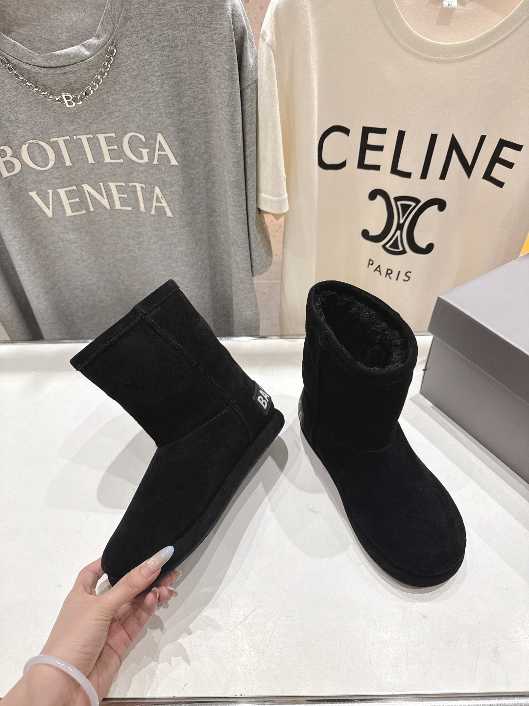 高版本出厂 BALENCIAGA*巴黎世家F022 2025ss秋冬新款羊毛短靴雪地靴冬日凛凛🏂🏻不可缺