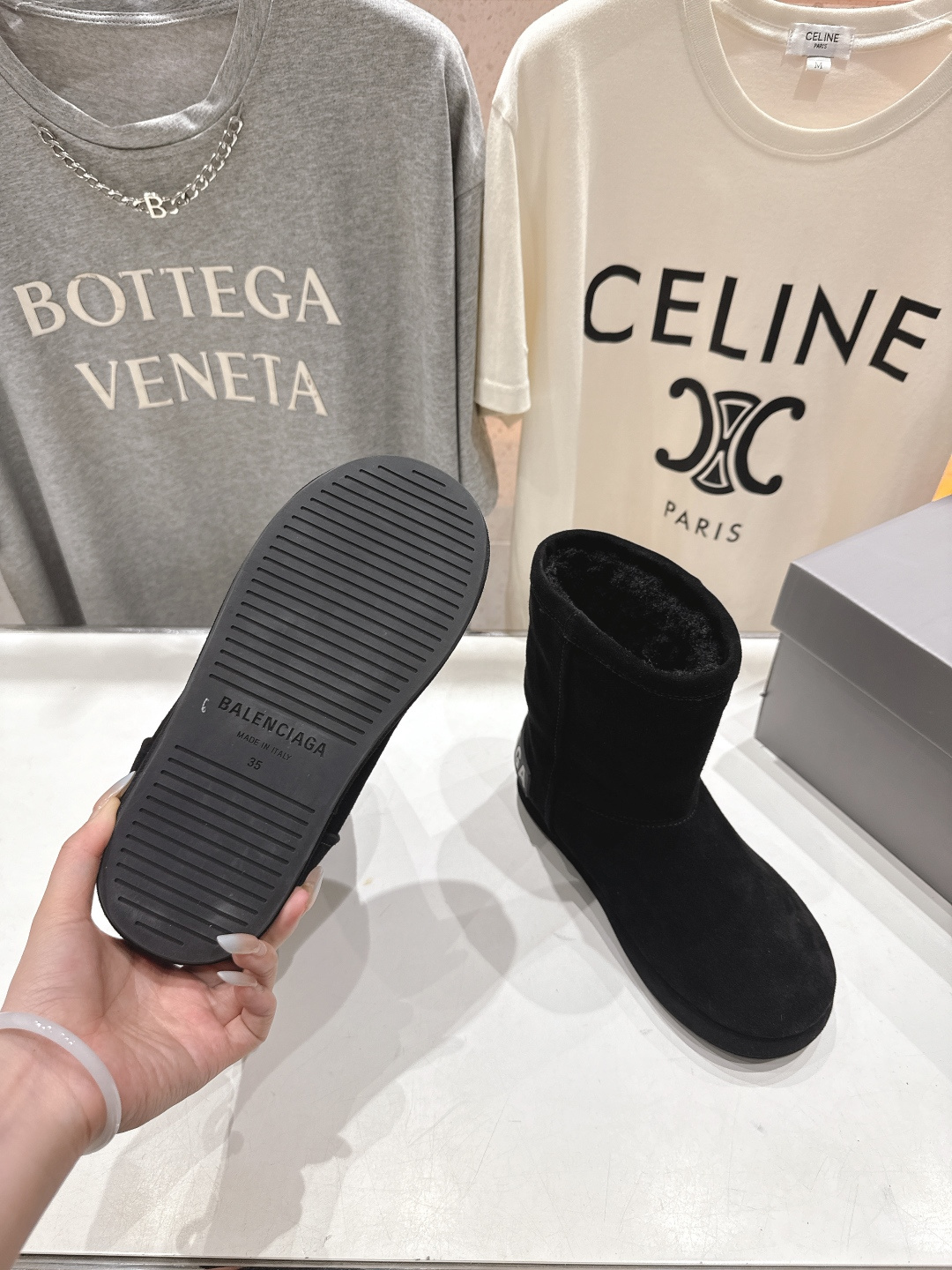 高版本出厂 BALENCIAGA*巴黎世家F022 2025ss秋冬新款羊毛短靴雪地靴冬日凛凛🏂🏻不可缺