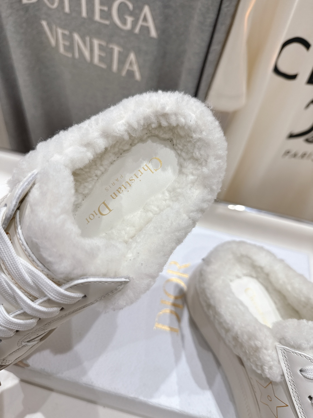 市场高版本 厚底 Dior Star 迪奥D家F037 2025ss秋冬新款半拖厚底羊毛里休闲鞋小白鞋延