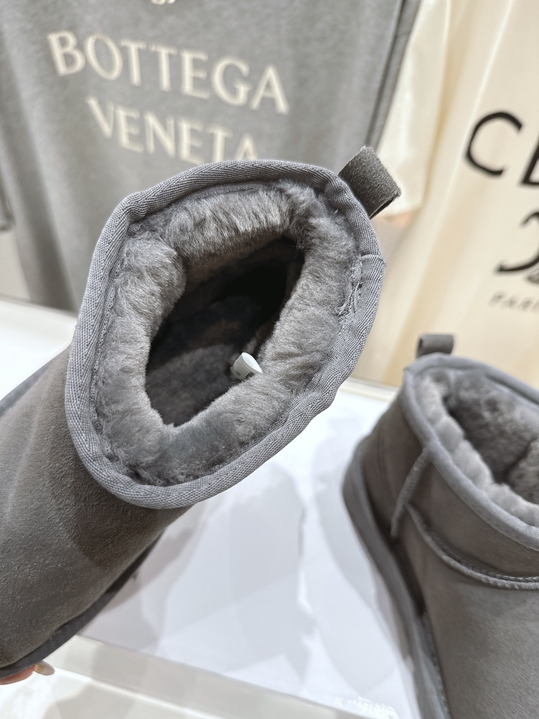 高版本出厂 Loewe/罗意威F036 25ss冬季最新毛里雪地靴毛毛靴小短靴～顶级版本 罗意威毛毛靴这