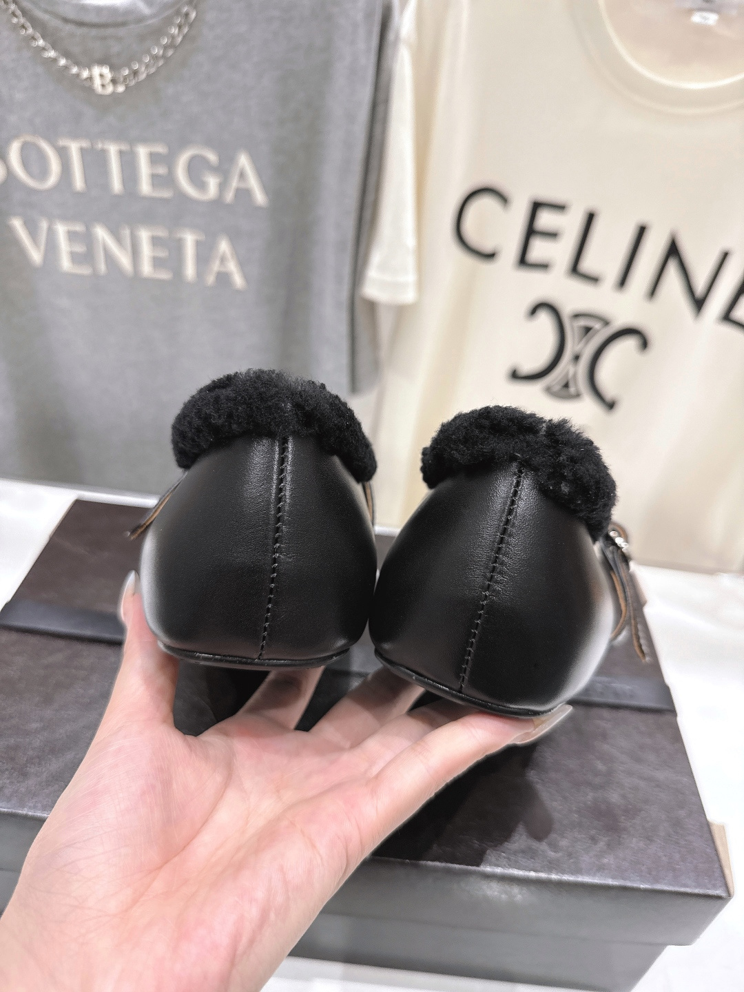 高版本出厂 毛里 独家新品 Alaia 阿莱亚25ss/秋冬走秀款平底羊毛里玛丽珍芭蕾舞鞋休闲鞋章小蕙同