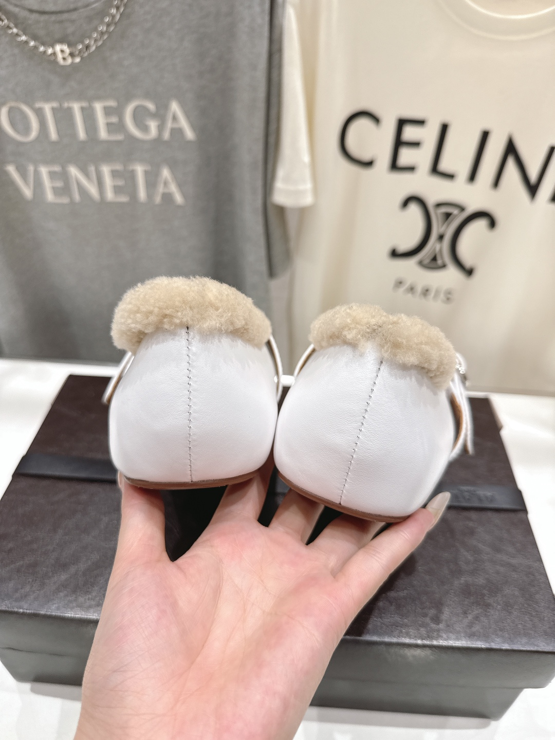 高版本出厂 毛里 独家新品 Alaia 阿莱亚25ss/秋冬走秀款平底羊毛里玛丽珍芭蕾舞鞋休闲鞋章小蕙同