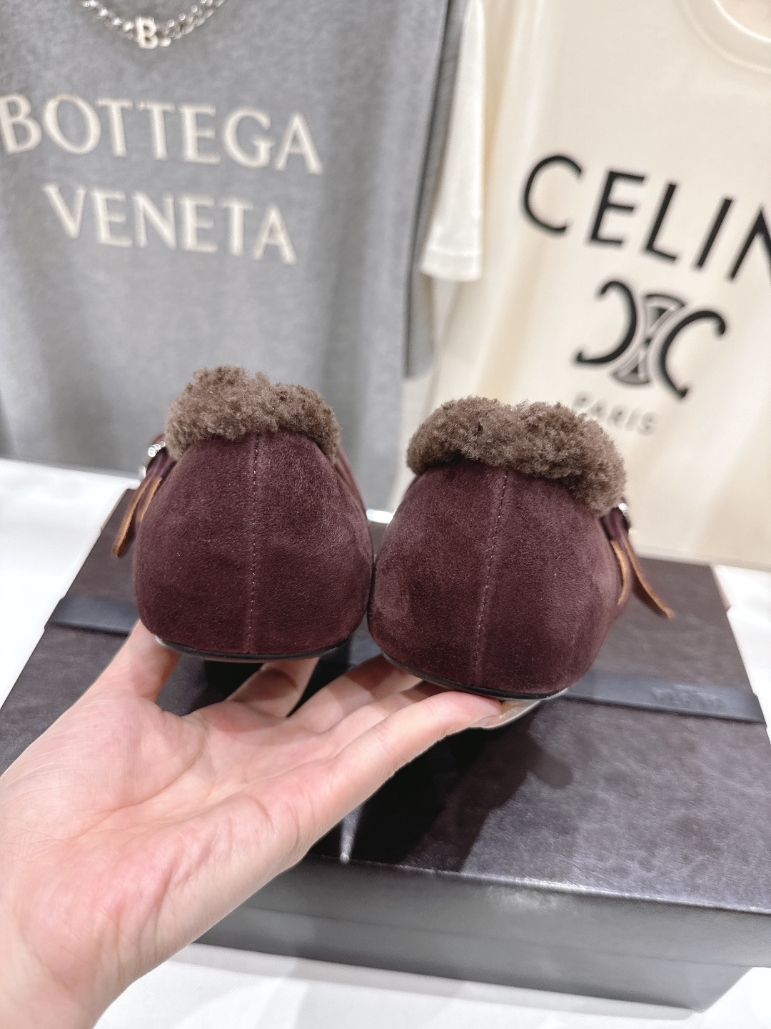 高版本出厂 毛里 独家新品 Alaia 阿莱亚25ss/秋冬走秀款平底羊毛里玛丽珍芭蕾舞鞋休闲鞋章小蕙同