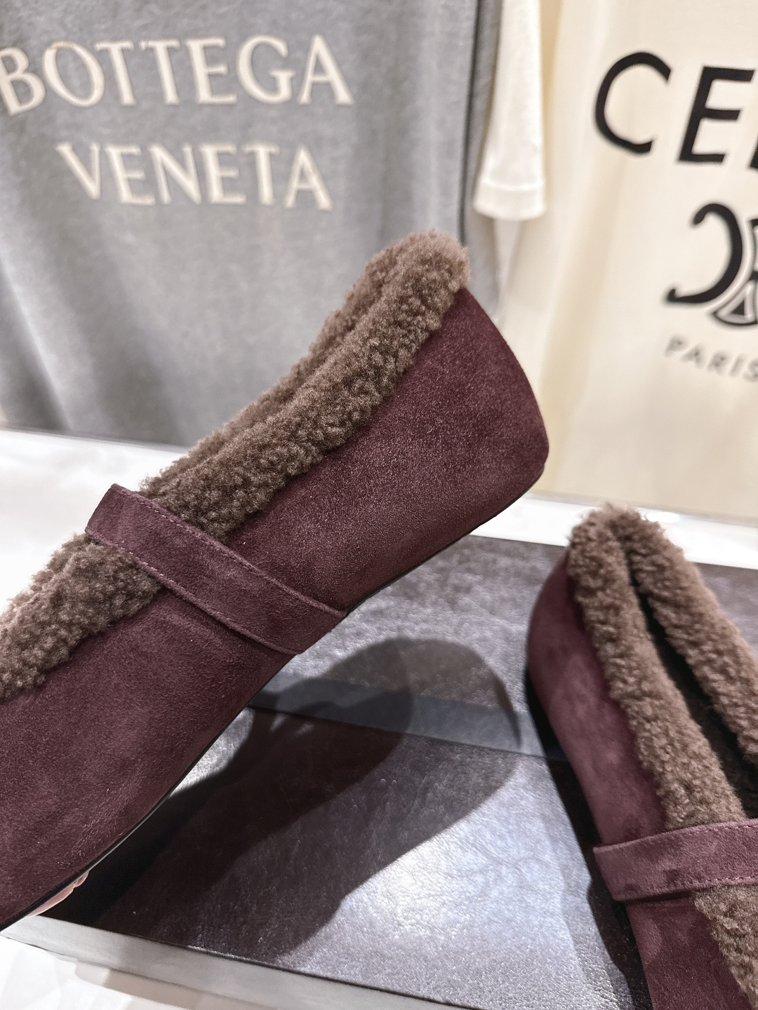 高版本出厂 毛里 独家新品 Alaia 阿莱亚25ss/秋冬走秀款平底羊毛里玛丽珍芭蕾舞鞋休闲鞋章小蕙同