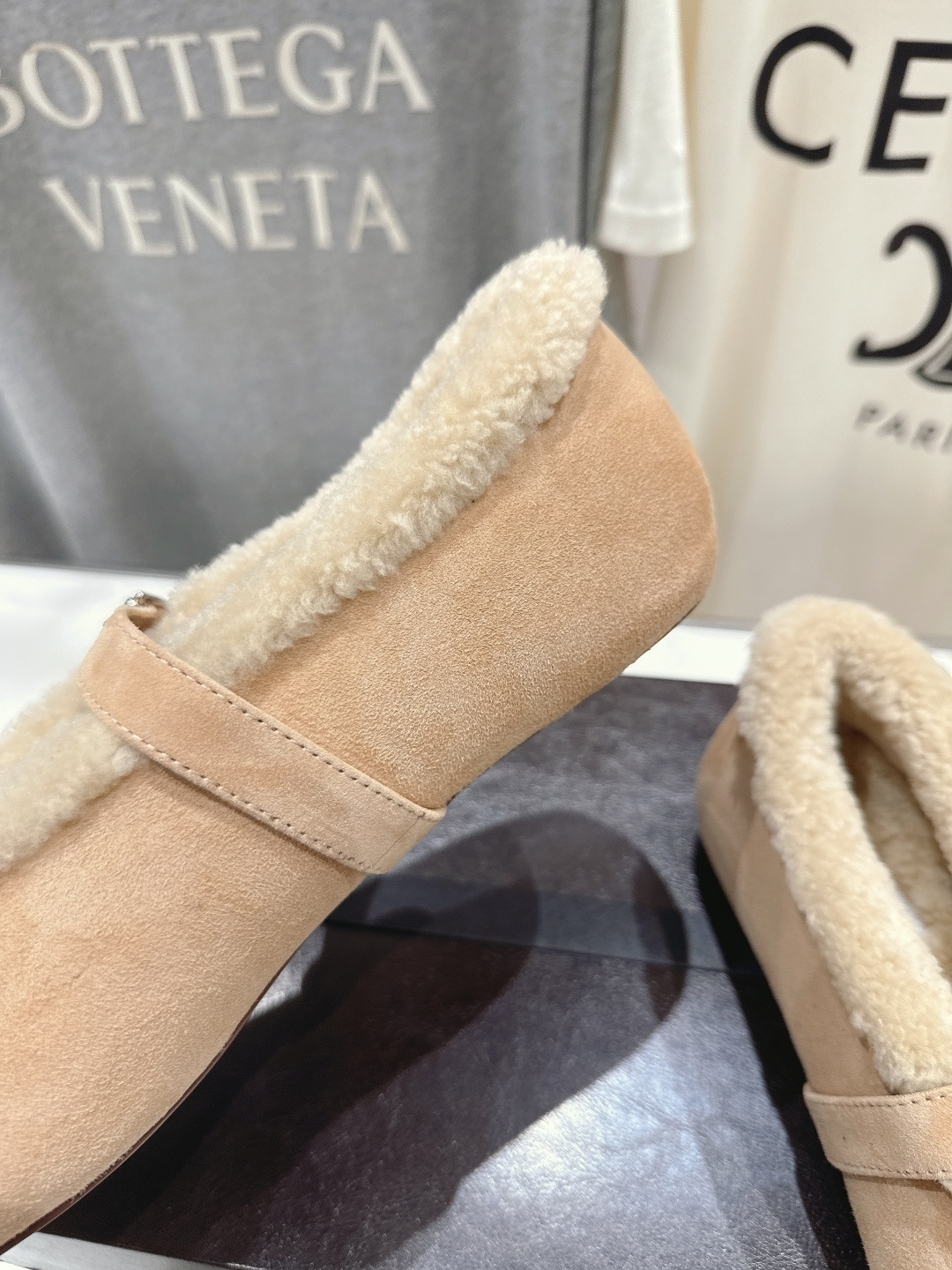 高版本出厂 毛里 独家新品 Alaia 阿莱亚25ss/秋冬走秀款平底羊毛里玛丽珍芭蕾舞鞋休闲鞋章小蕙同