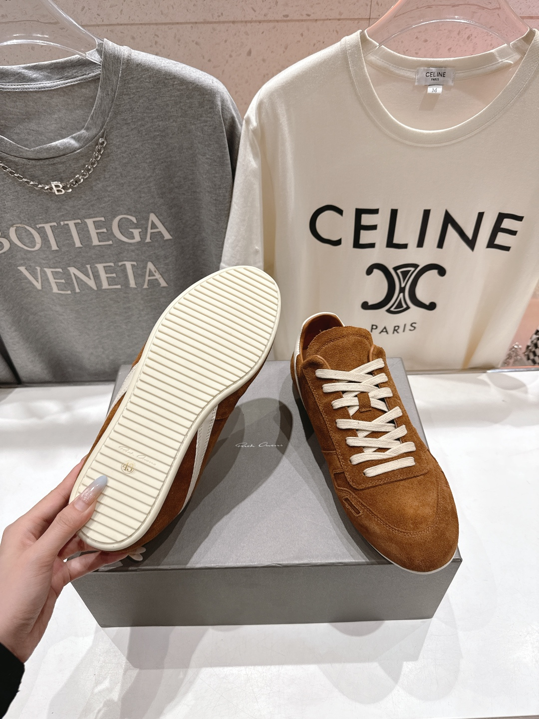 高版本出厂 男码+10 Rick Owens欧文斯F024 2025ss新款情侣款复古运动休闲鞋德训鞋阿