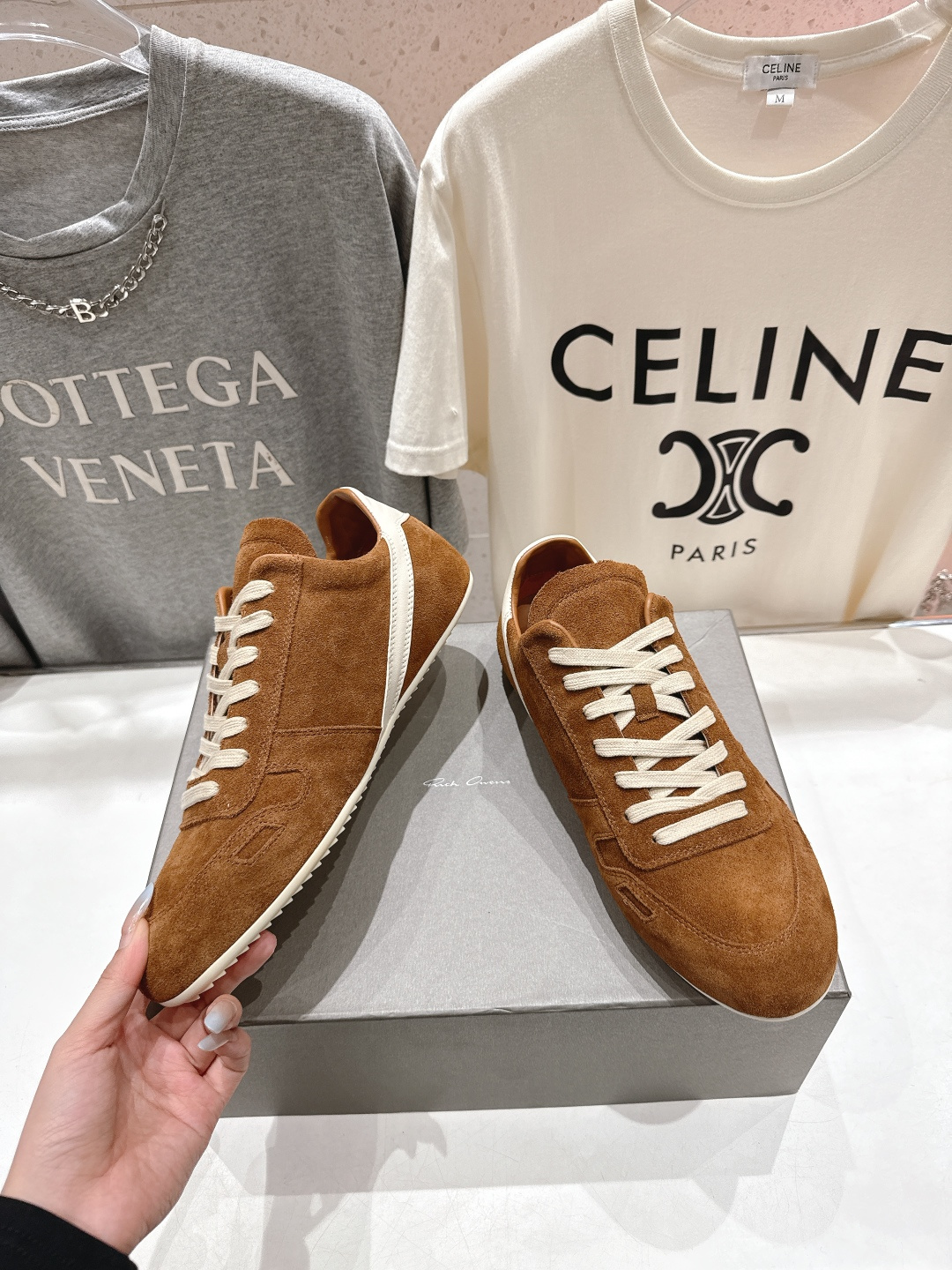 高版本出厂 男码+10 Rick Owens欧文斯F024 2025ss新款情侣款复古运动休闲鞋德训鞋阿