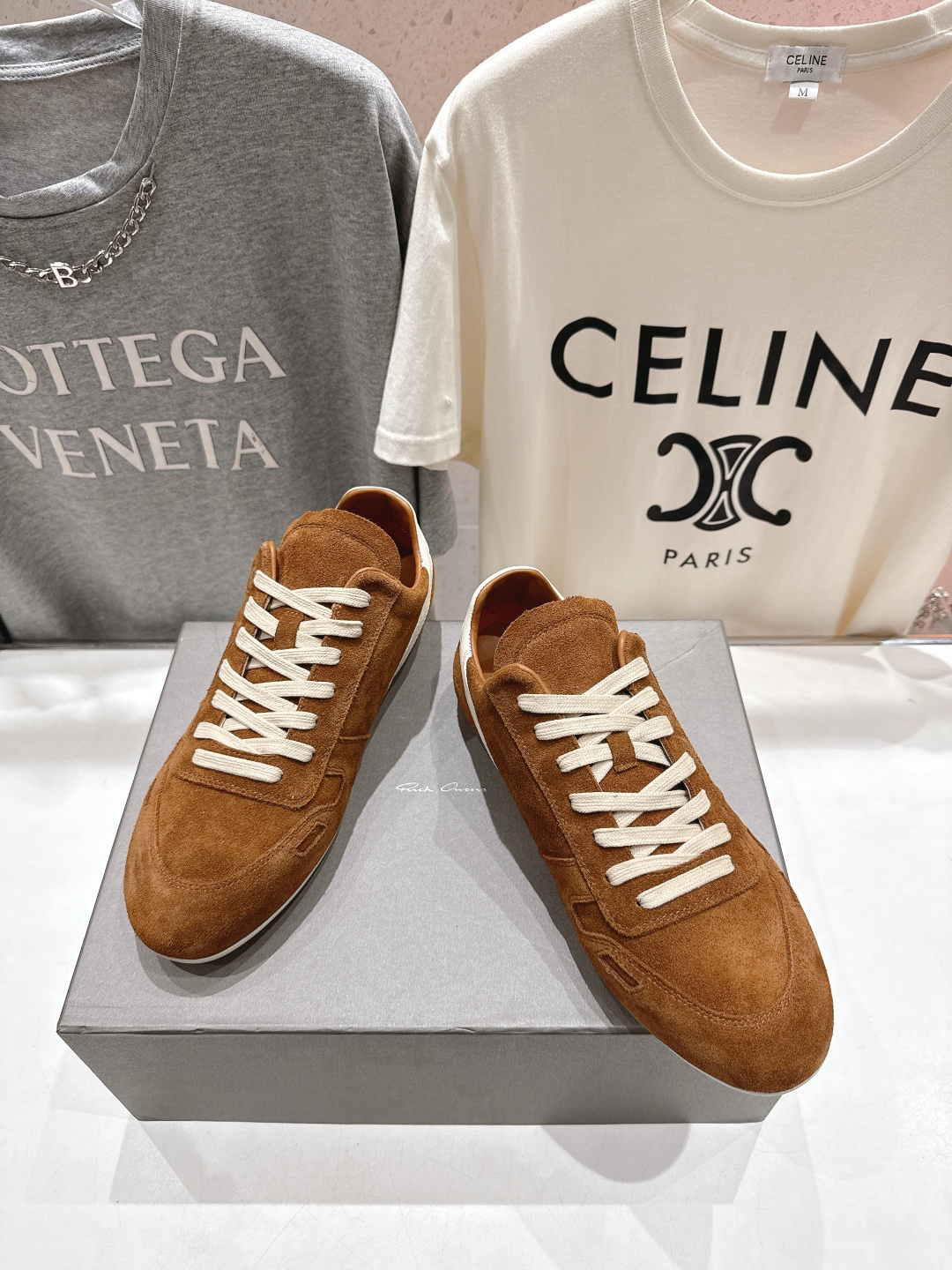 高版本出厂 男码+10 Rick Owens欧文斯F024 2025ss新款情侣款复古运动休闲鞋德训鞋阿