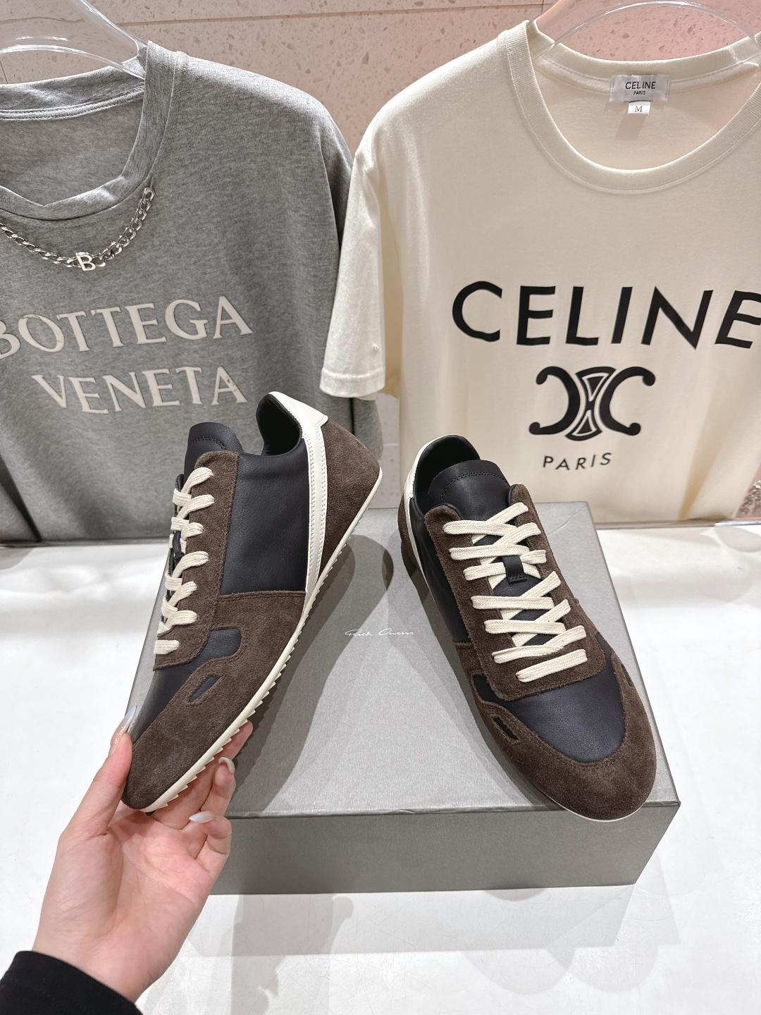 高版本出厂 男码+10 Rick Owens欧文斯F024 2025ss新款情侣款复古运动休闲鞋德训鞋阿