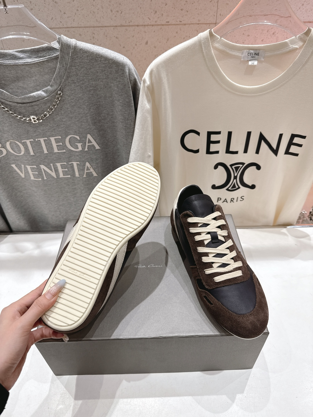 高版本出厂 男码+10 Rick Owens欧文斯F024 2025ss新款情侣款复古运动休闲鞋德训鞋阿