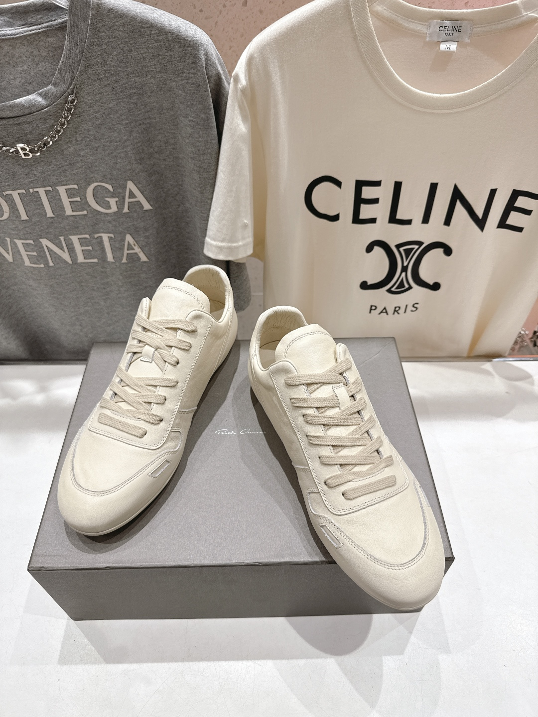 高版本出厂 男码+10 Rick Owens欧文斯F024 2025ss新款情侣款复古运动休闲鞋德训鞋阿