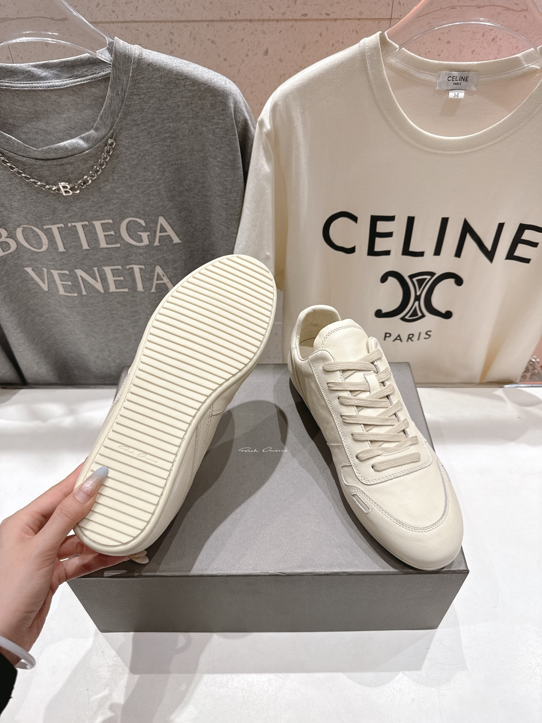 高版本出厂 男码+10 Rick Owens欧文斯F024 2025ss新款情侣款复古运动休闲鞋德训鞋阿