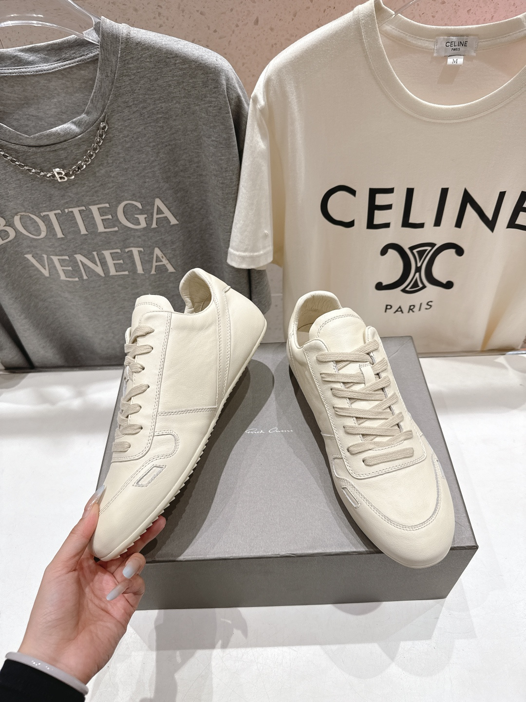 高版本出厂 男码+10 Rick Owens欧文斯F024 2025ss新款情侣款复古运动休闲鞋德训鞋阿