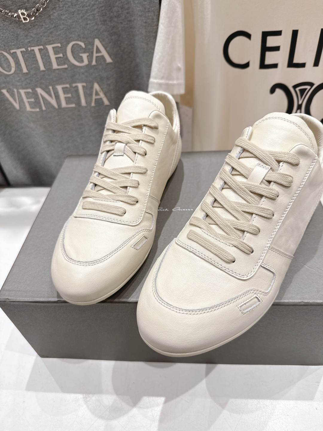 高版本出厂 男码+10 Rick Owens欧文斯F024 2025ss新款情侣款复古运动休闲鞋德训鞋阿