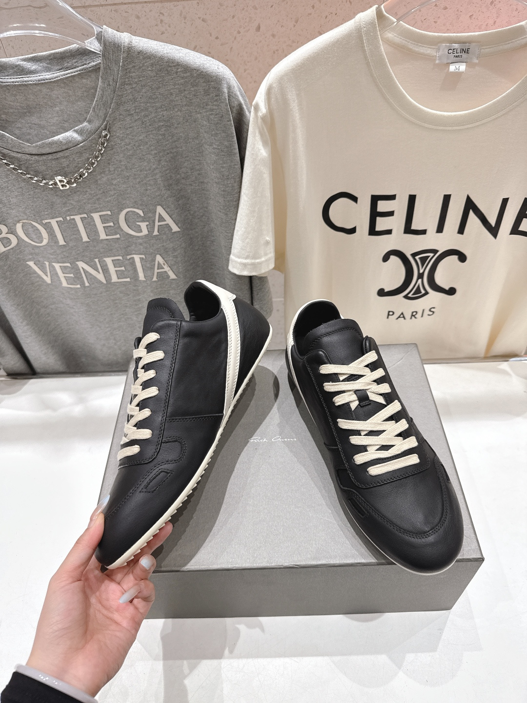 高版本出厂 男码+10 Rick Owens欧文斯F024 2025ss新款情侣款复古运动休闲鞋德训鞋阿