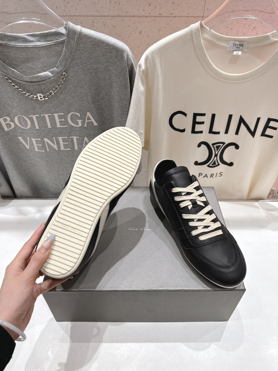 高版本出厂 男码+10 Rick Owens欧文斯F024 2025ss新款情侣款复古运动休闲鞋德训鞋阿