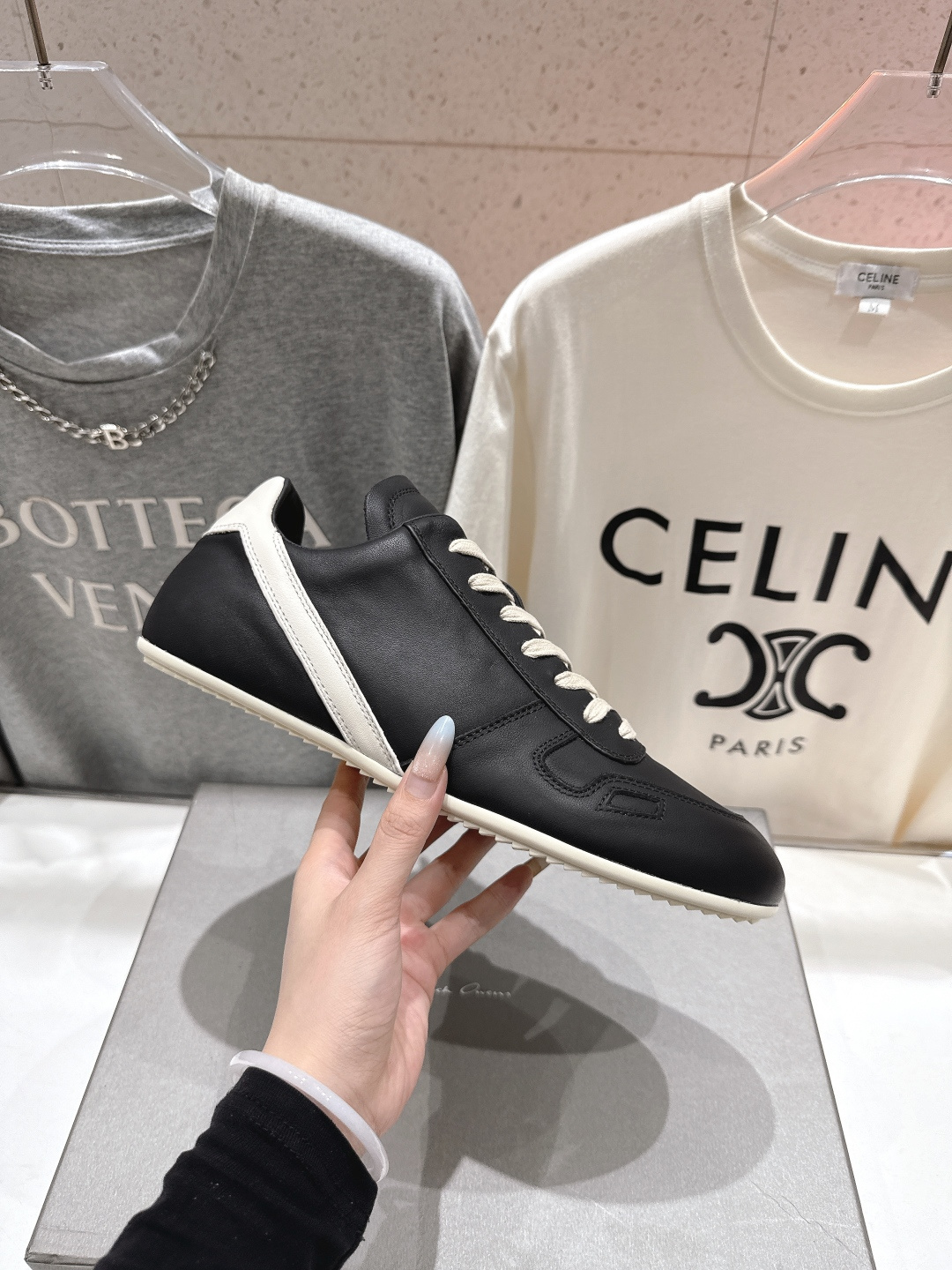 高版本出厂 男码+10 Rick Owens欧文斯F024 2025ss新款情侣款复古运动休闲鞋德训鞋阿