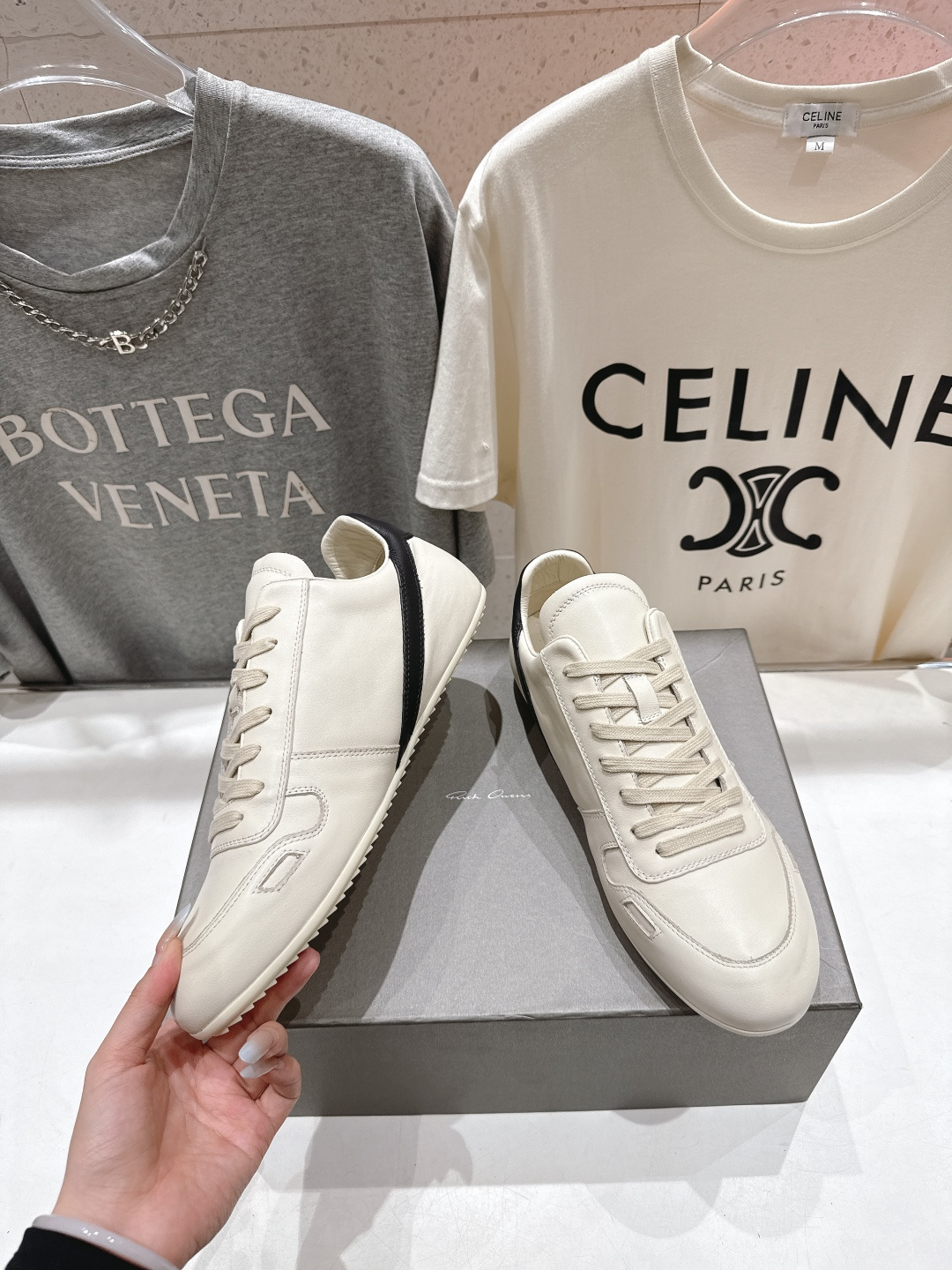 高版本出厂 男码+10 Rick Owens欧文斯F024 2025ss新款情侣款复古运动休闲鞋德训鞋阿