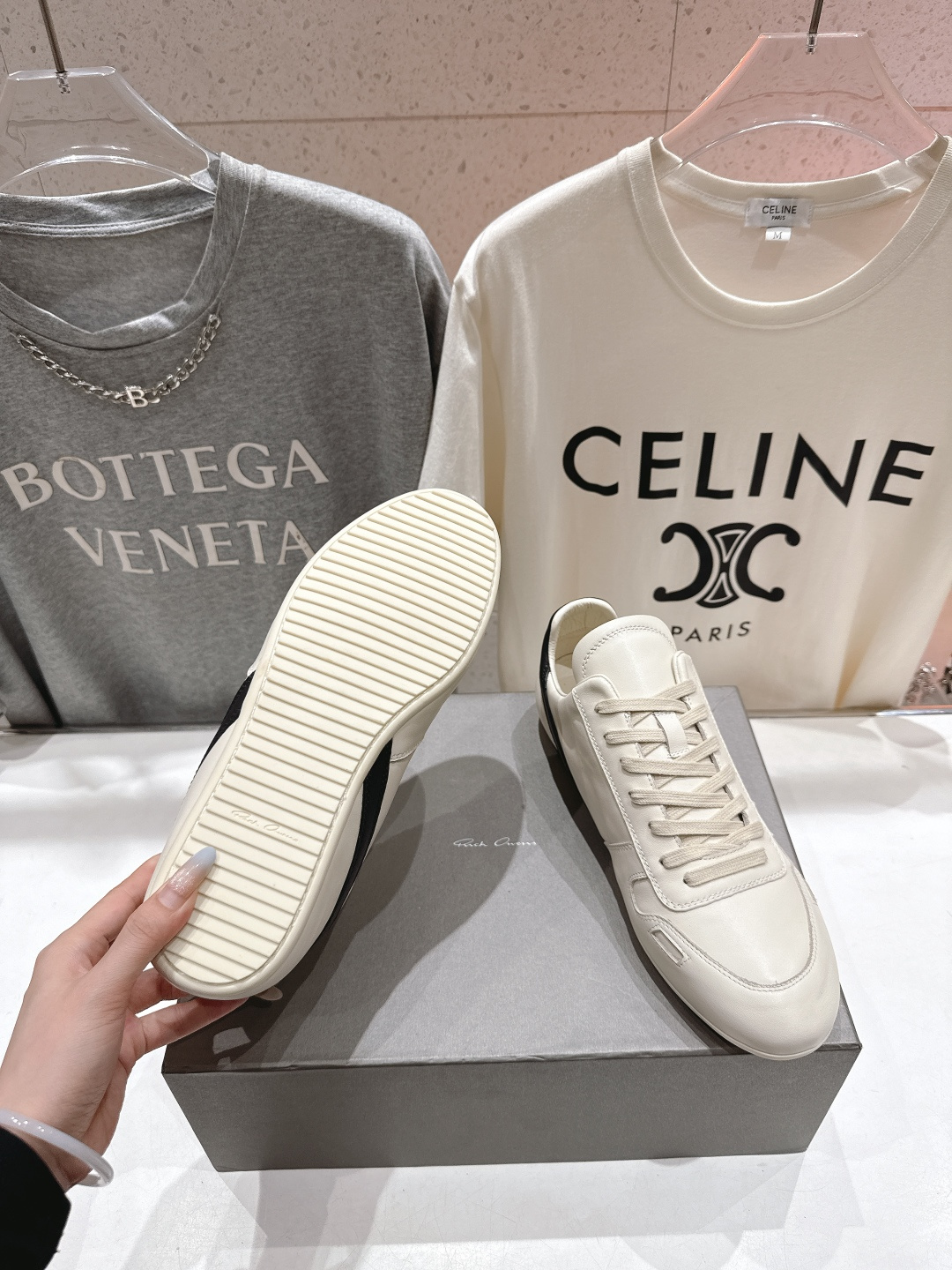 高版本出厂 男码+10 Rick Owens欧文斯F024 2025ss新款情侣款复古运动休闲鞋德训鞋阿