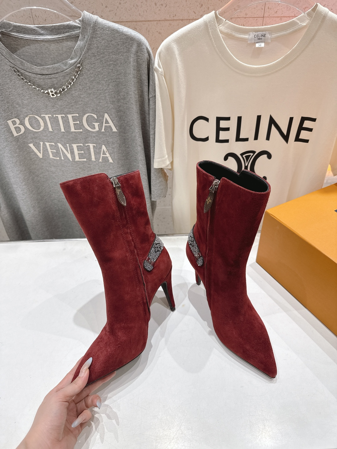 高版本出厂 LOUIS VUITTON 25ss LV驴牌秋冬新款高跟短靴楦型百搭瘦脚yyds.造型立体