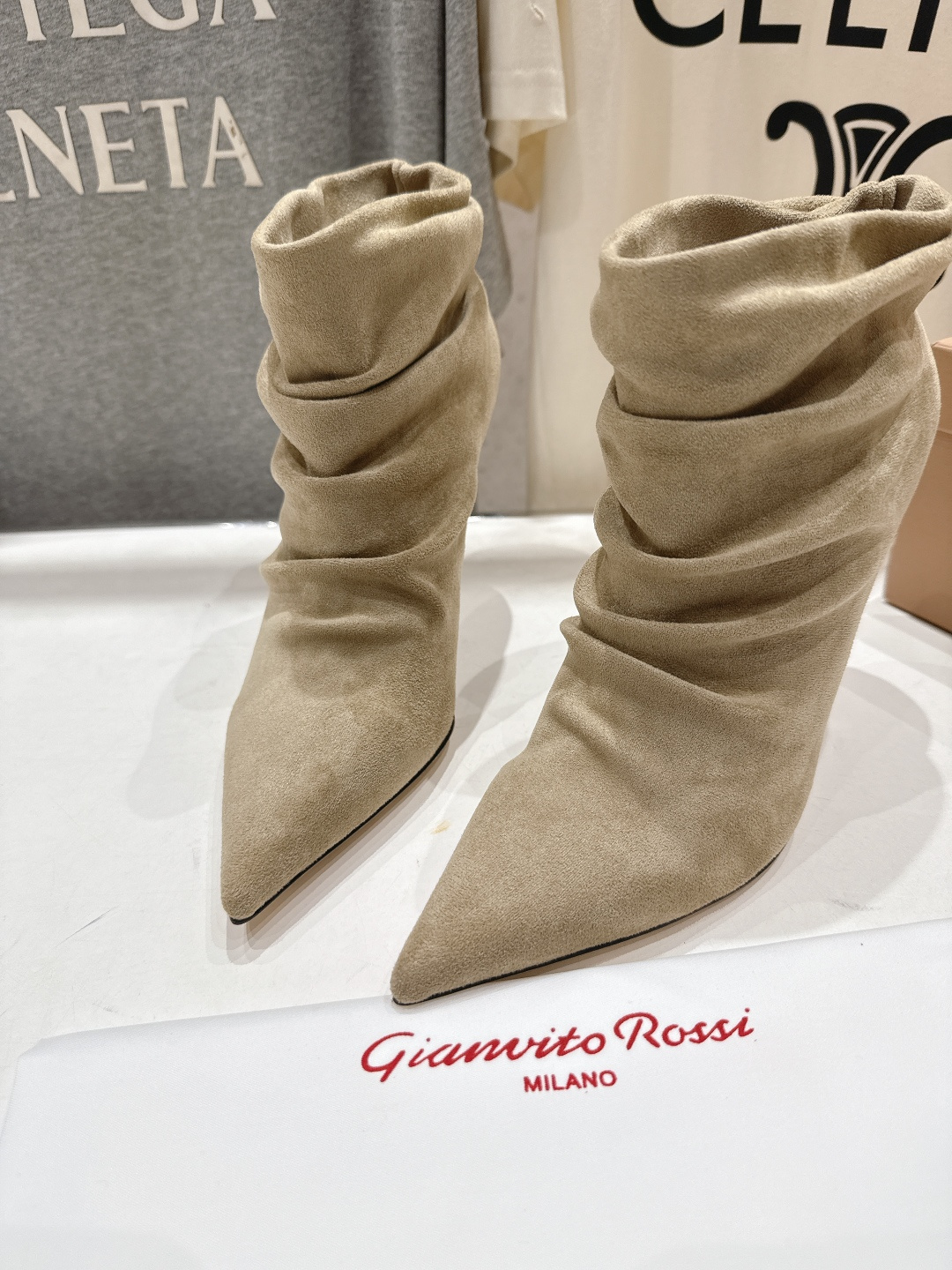 高版本出厂 Gianvito Rossi/吉安维托·罗西 F025 2025ss新款性感高跟短靴堆堆靴G
