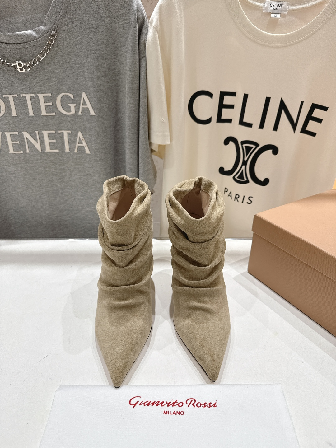 高版本出厂 Gianvito Rossi/吉安维托·罗西 F025 2025ss新款性感高跟短靴堆堆靴G