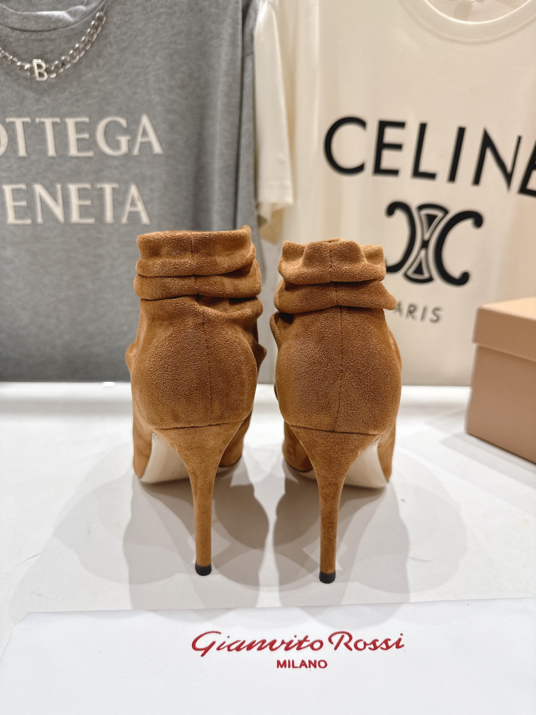 高版本出厂 Gianvito Rossi/吉安维托·罗西 F025 2025ss新款性感高跟短靴堆堆靴G