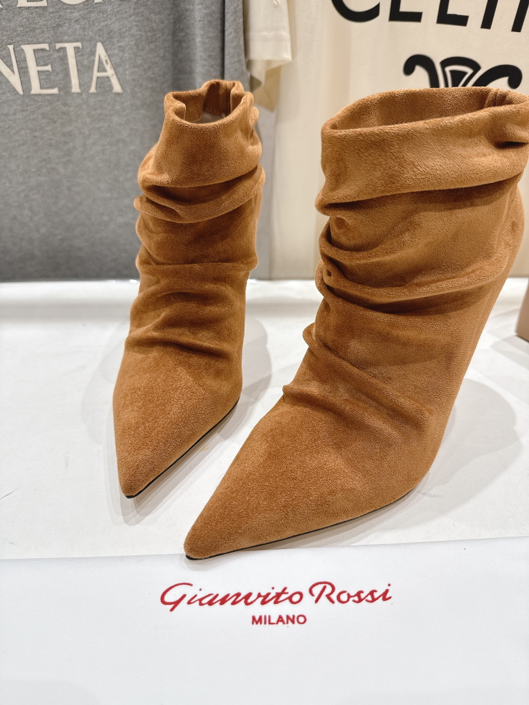 高版本出厂 Gianvito Rossi/吉安维托·罗西 F025 2025ss新款性感高跟短靴堆堆靴G