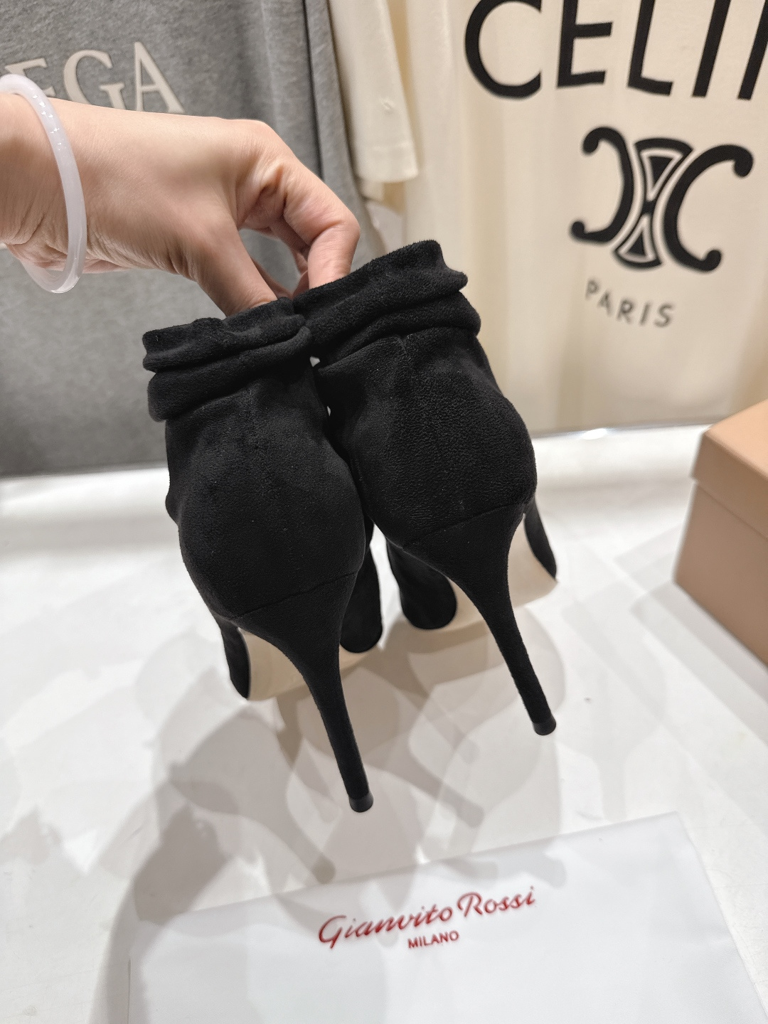 高版本出厂 Gianvito Rossi/吉安维托·罗西 F025 2025ss新款性感高跟短靴堆堆靴G