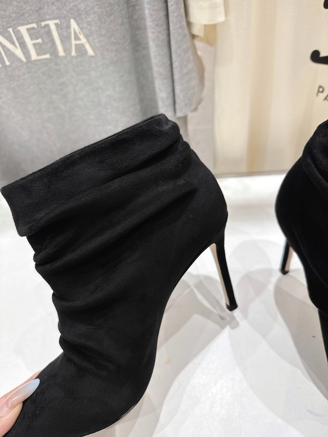 高版本出厂 Gianvito Rossi/吉安维托·罗西 F025 2025ss新款性感高跟短靴堆堆靴G